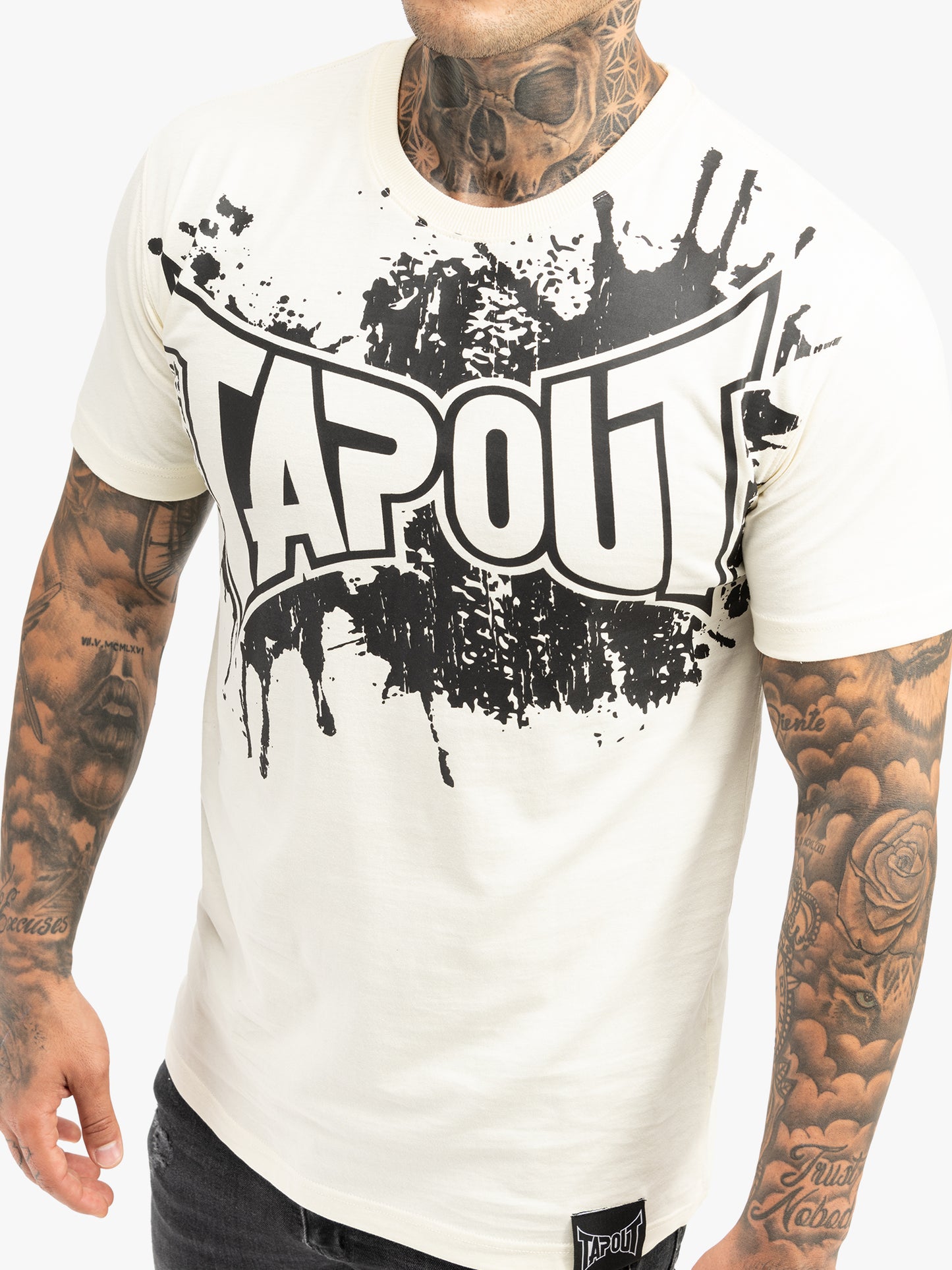 Tapout 940020 Splashed T-Shirt Ecru