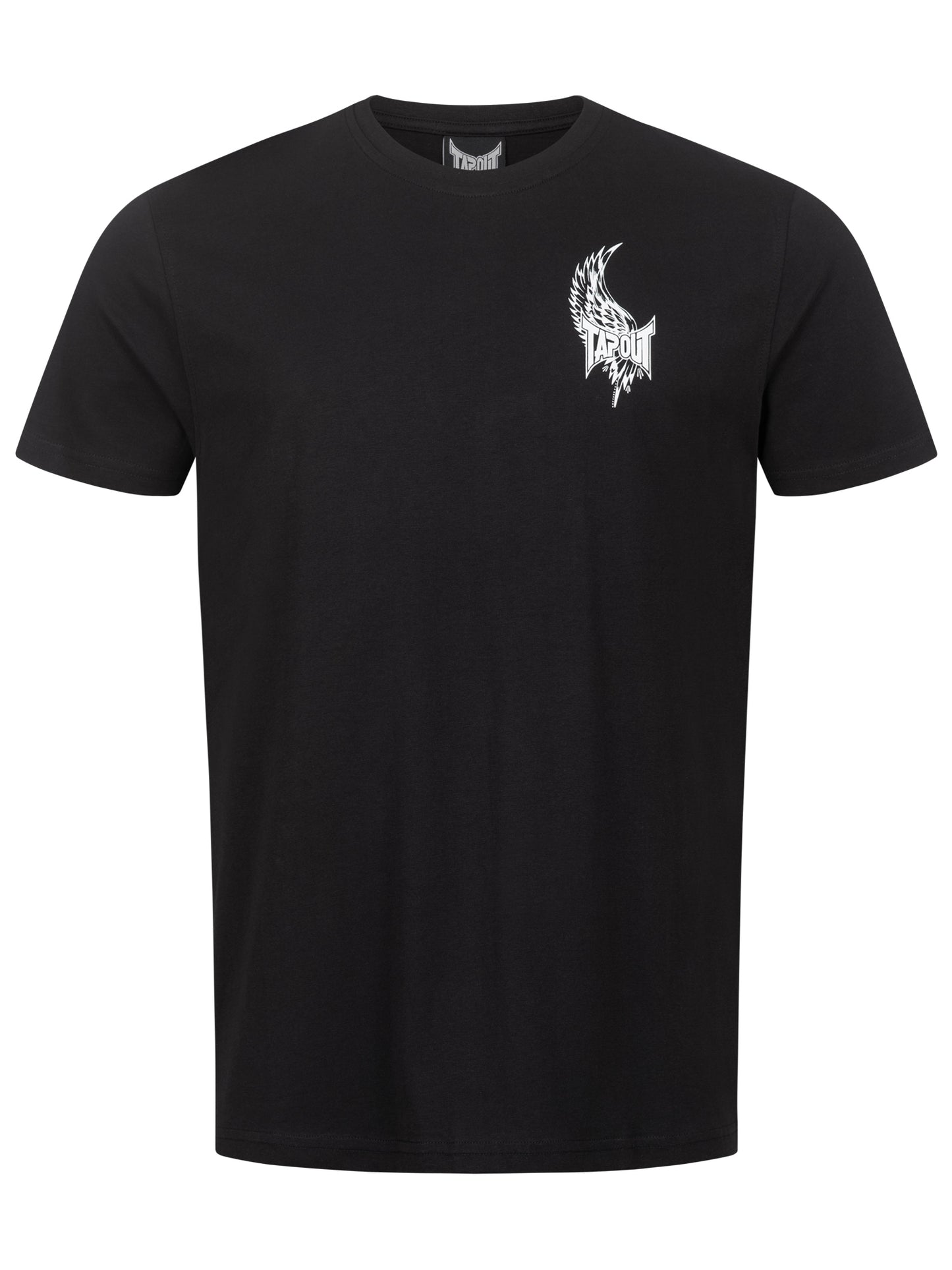 Schwarzes Tapout Herren T-Shirt mit Backprint und Frontprint