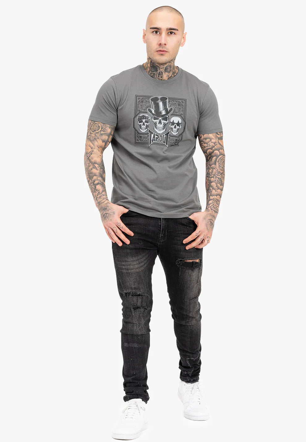 Tapout 940033 Skull T-Shirt Grau
