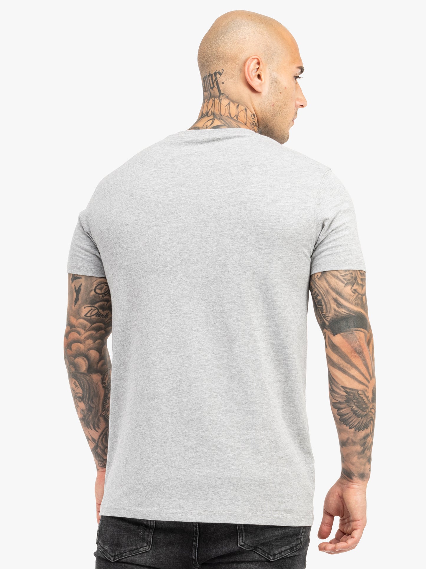 Tapout Logo TEE 940049 T-Shirt - Marl Grey