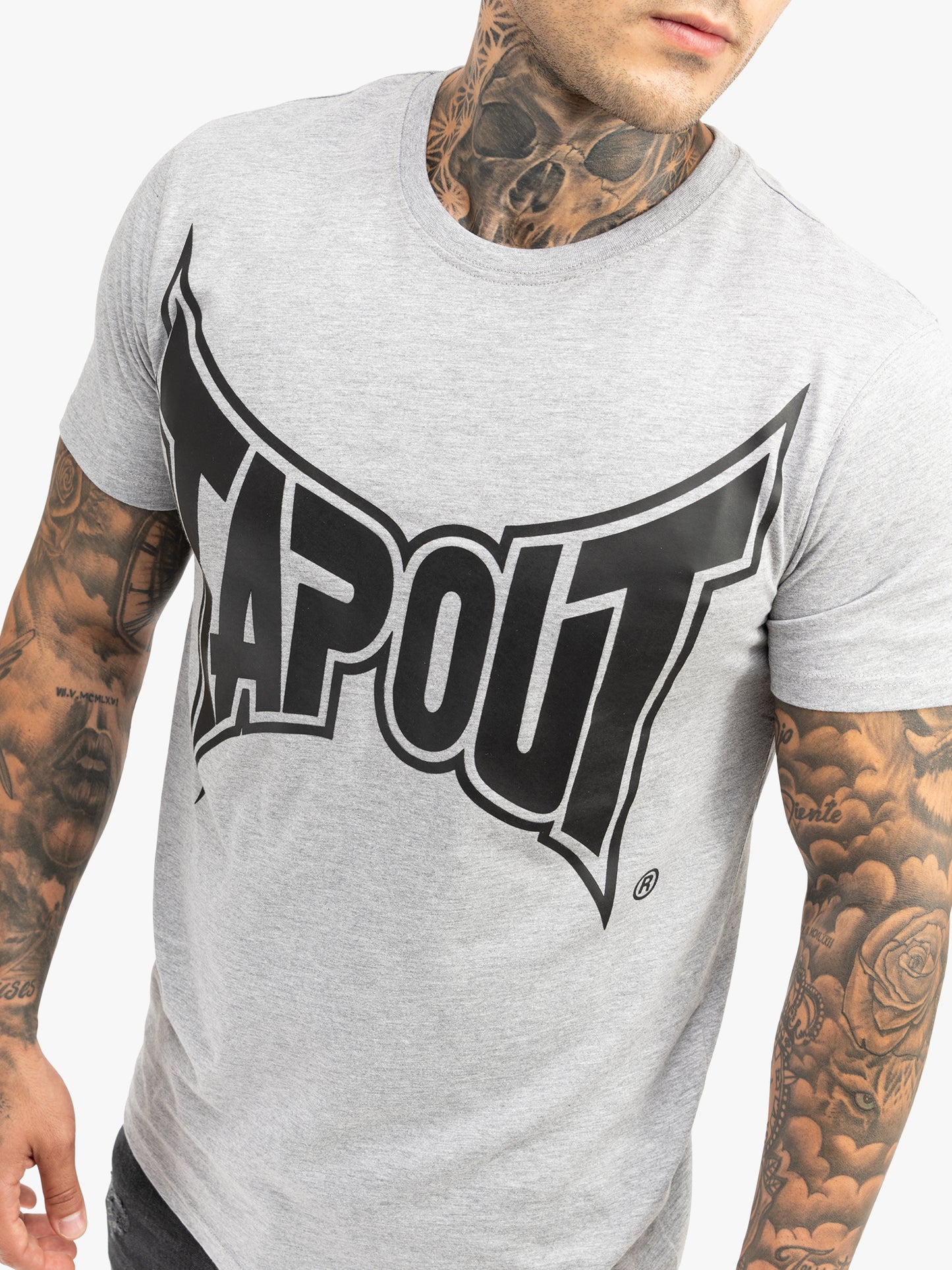 Tapout Logo TEE 940049 T-Shirt - Marl Grey