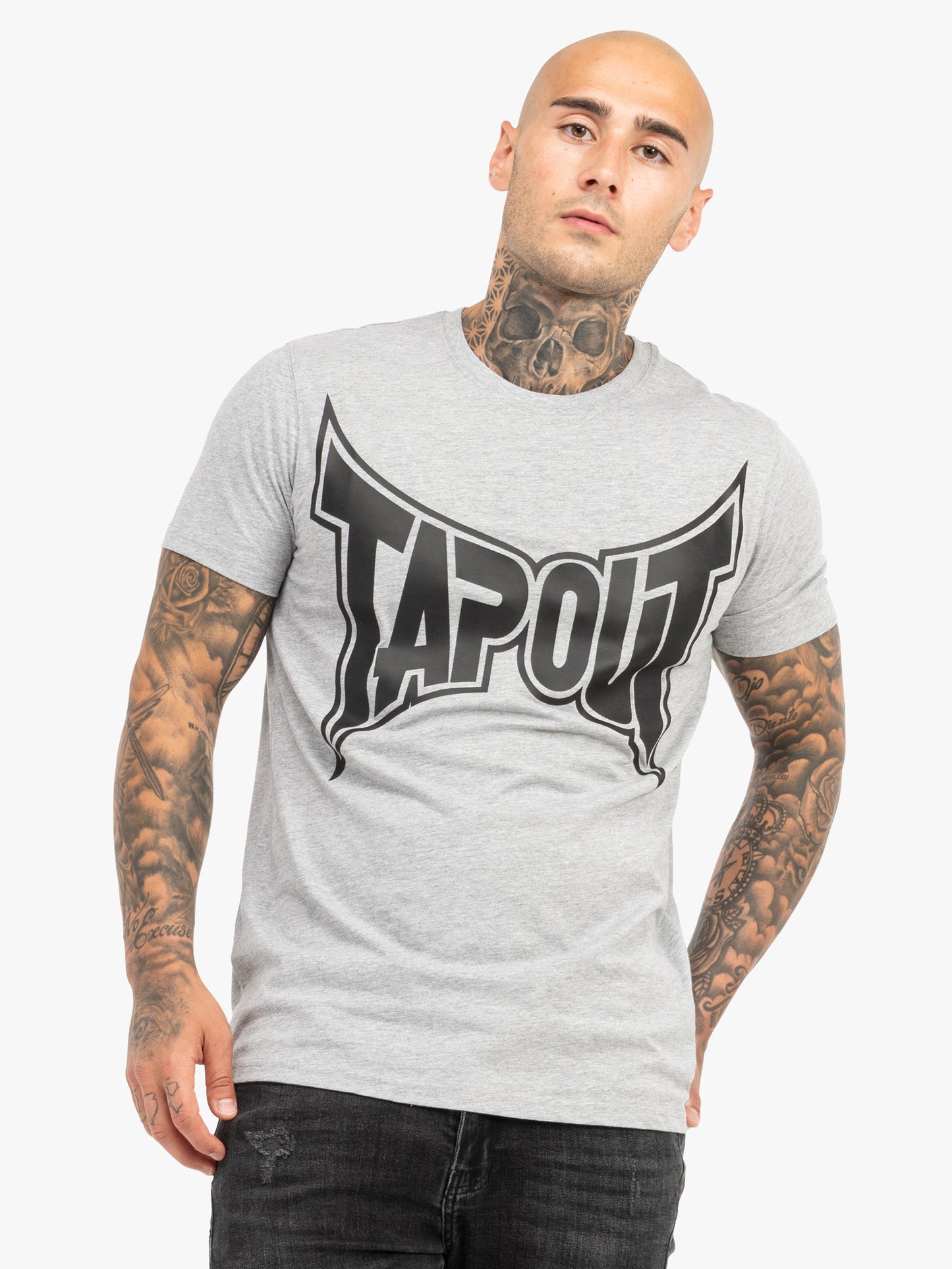 Tapout Logo TEE 940049 T-Shirt - Marl Grey