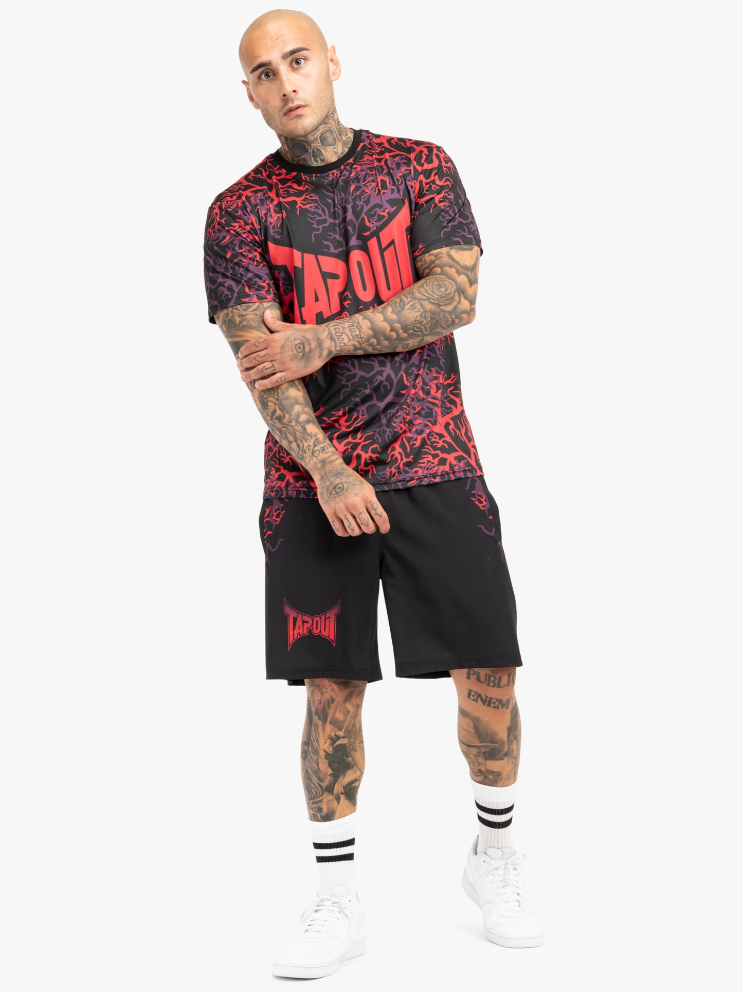 Tapout 940084 Rootstock T-Shirt Schwarz/Rot/Auber