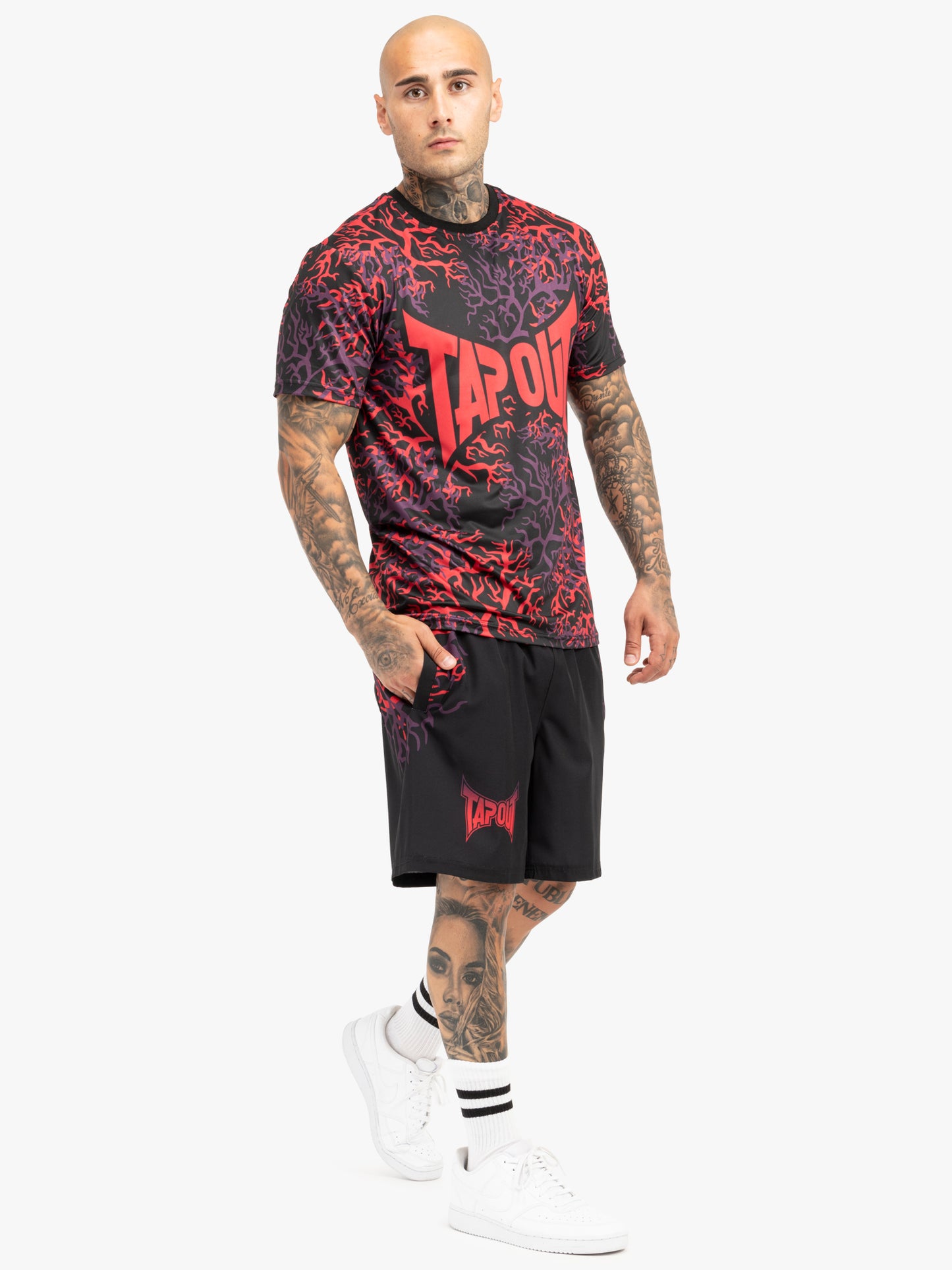 Tapout 940084 Rootstock T-Shirt Schwarz/Rot/Auber