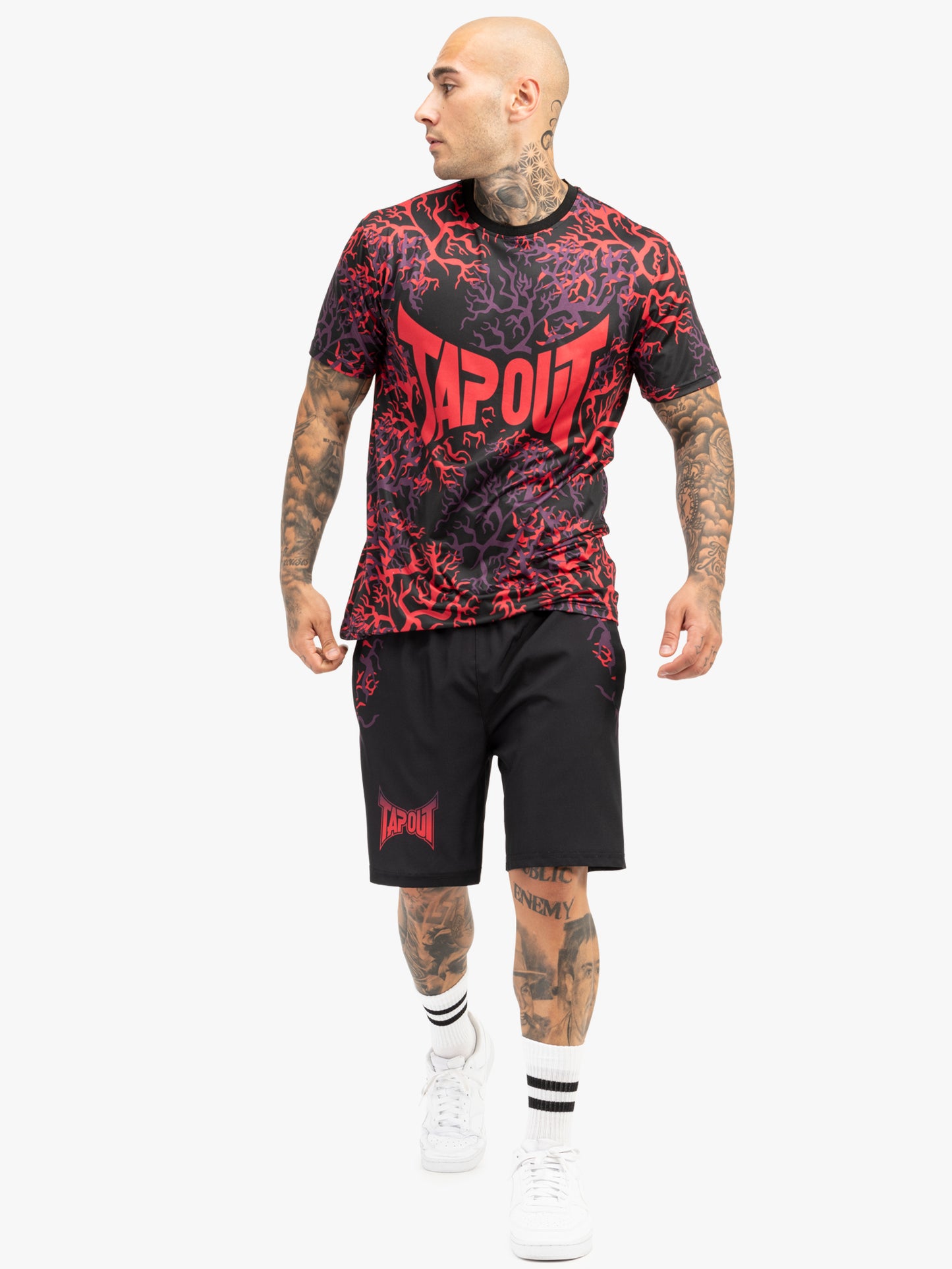 Tapout 940086 Taproot Shorts Schwarz/Rot/Auber
