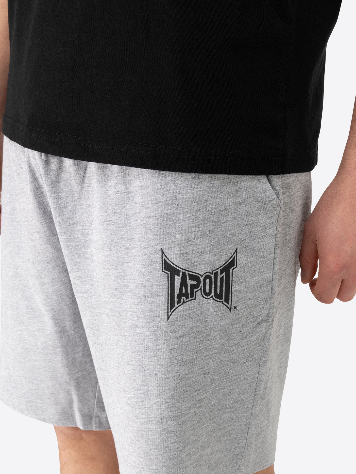 Tapout 940092 Walker T-Shirt & Shorts Set Schwarz/Marl Grey