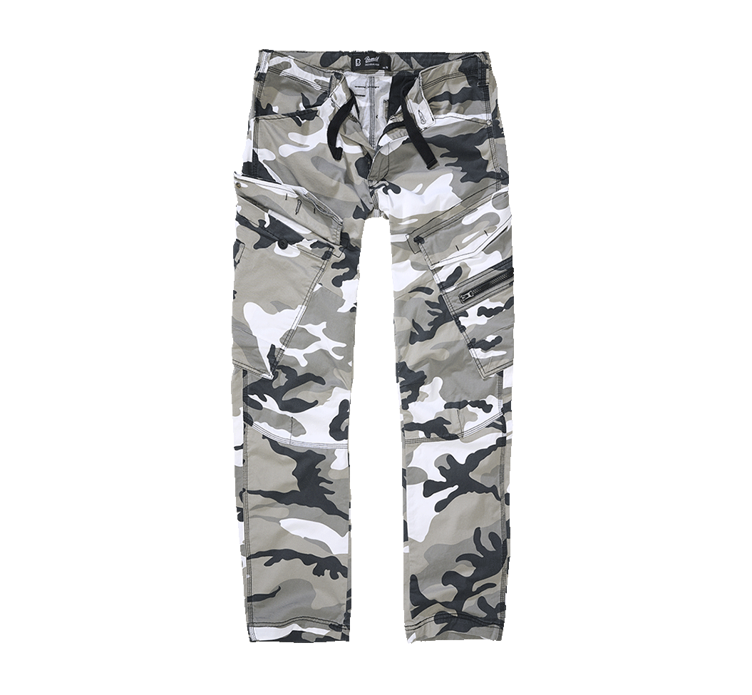 schwarz weiss camouflage Hosen Slim Fit Brandit