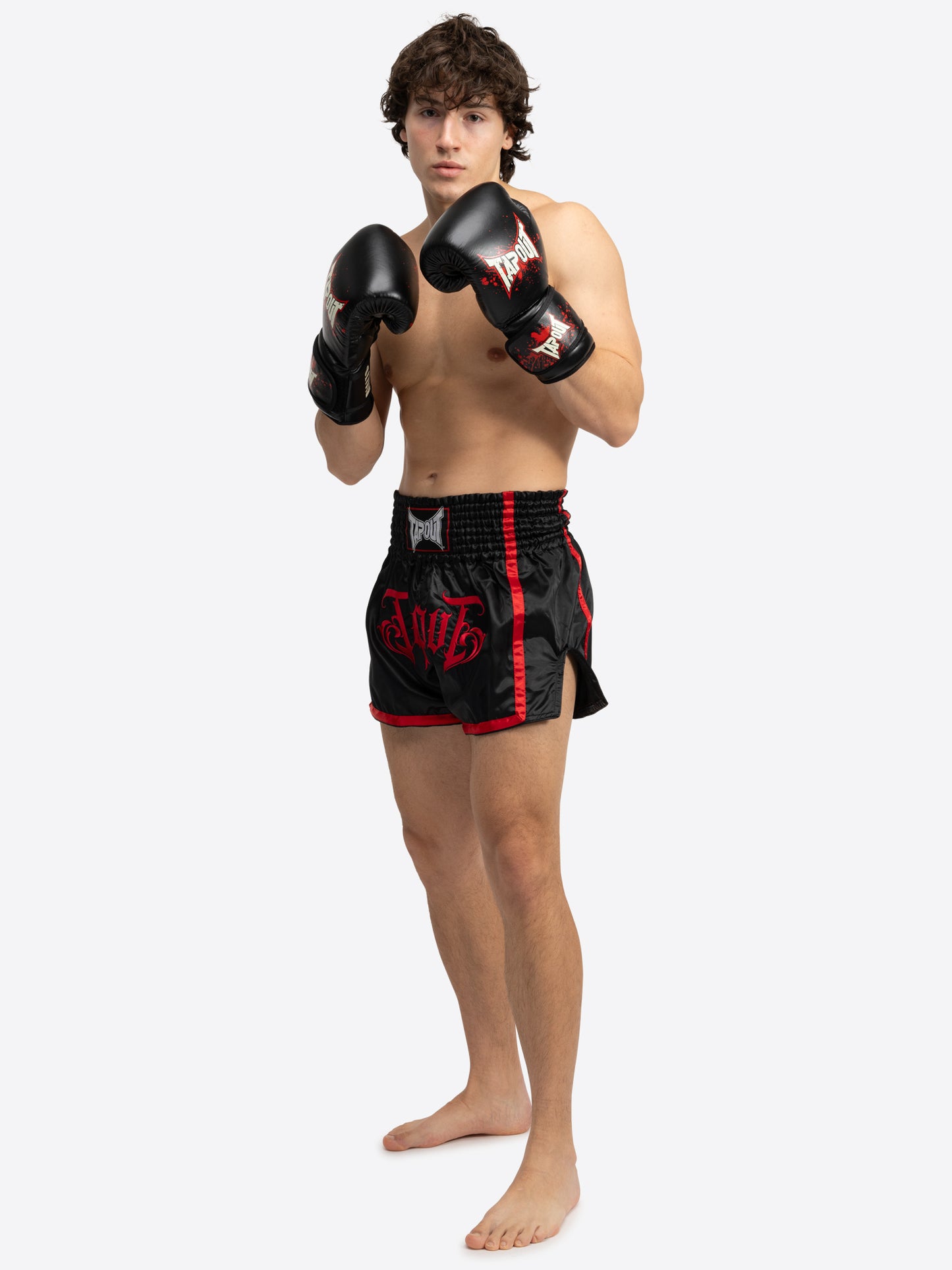 Tapout 960046 Diablo Thaibox-Hose Schwarz/Rot