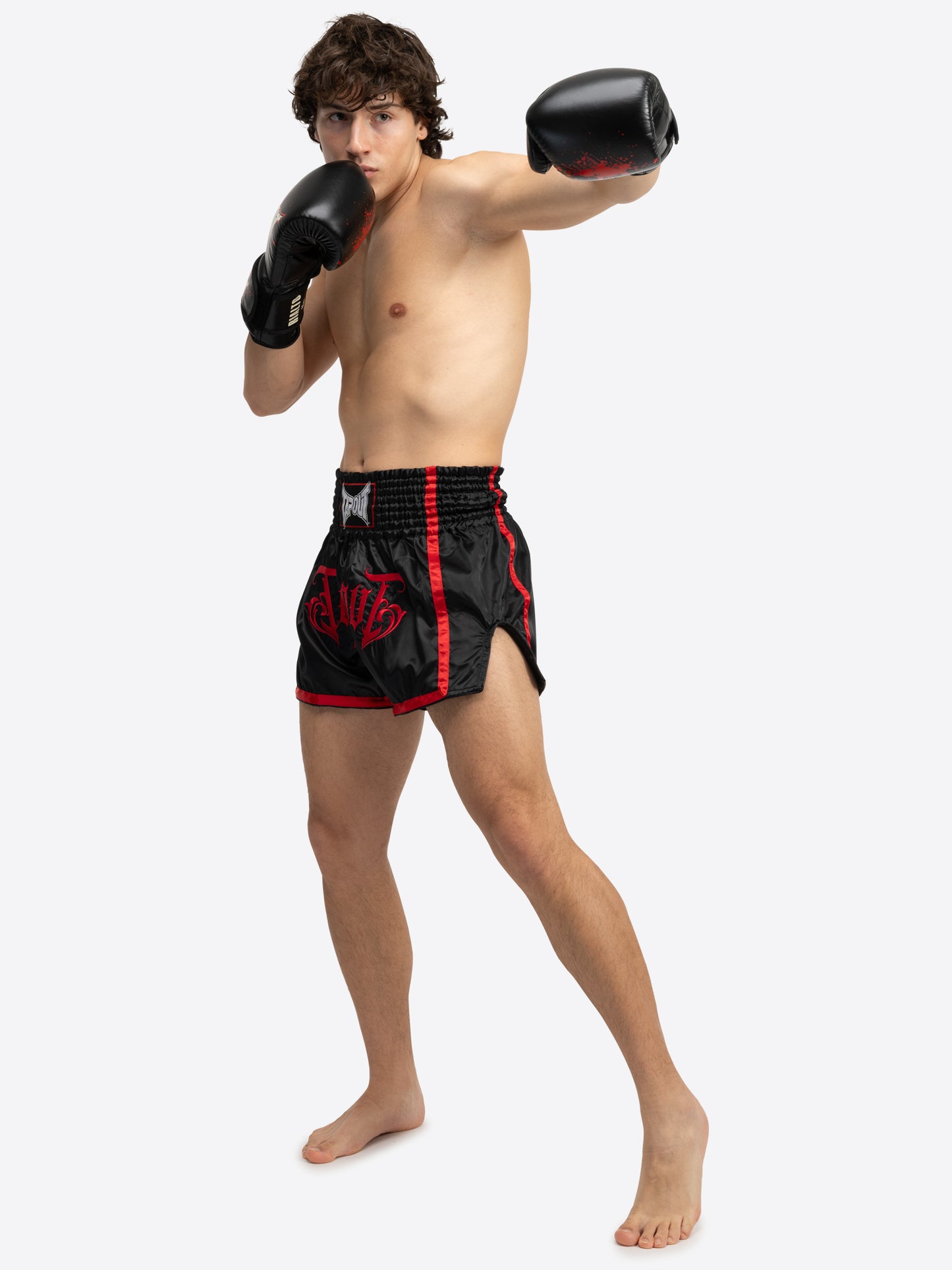 Tapout 960046 Diablo Thaibox-Hose Schwarz/Rot