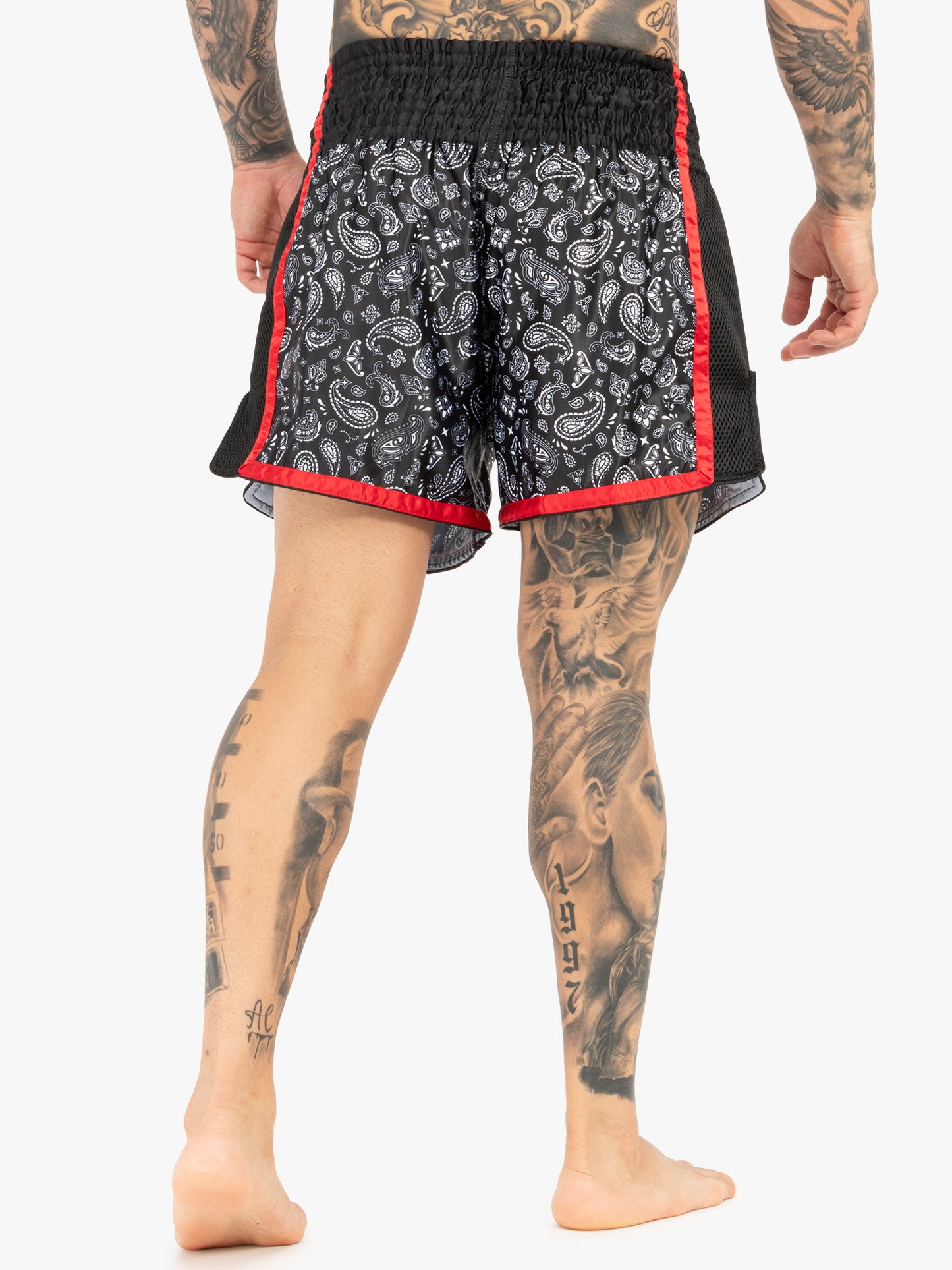 Tapout 960047 Camino Thaibox-Hose Schwarz/Rot/Weiss