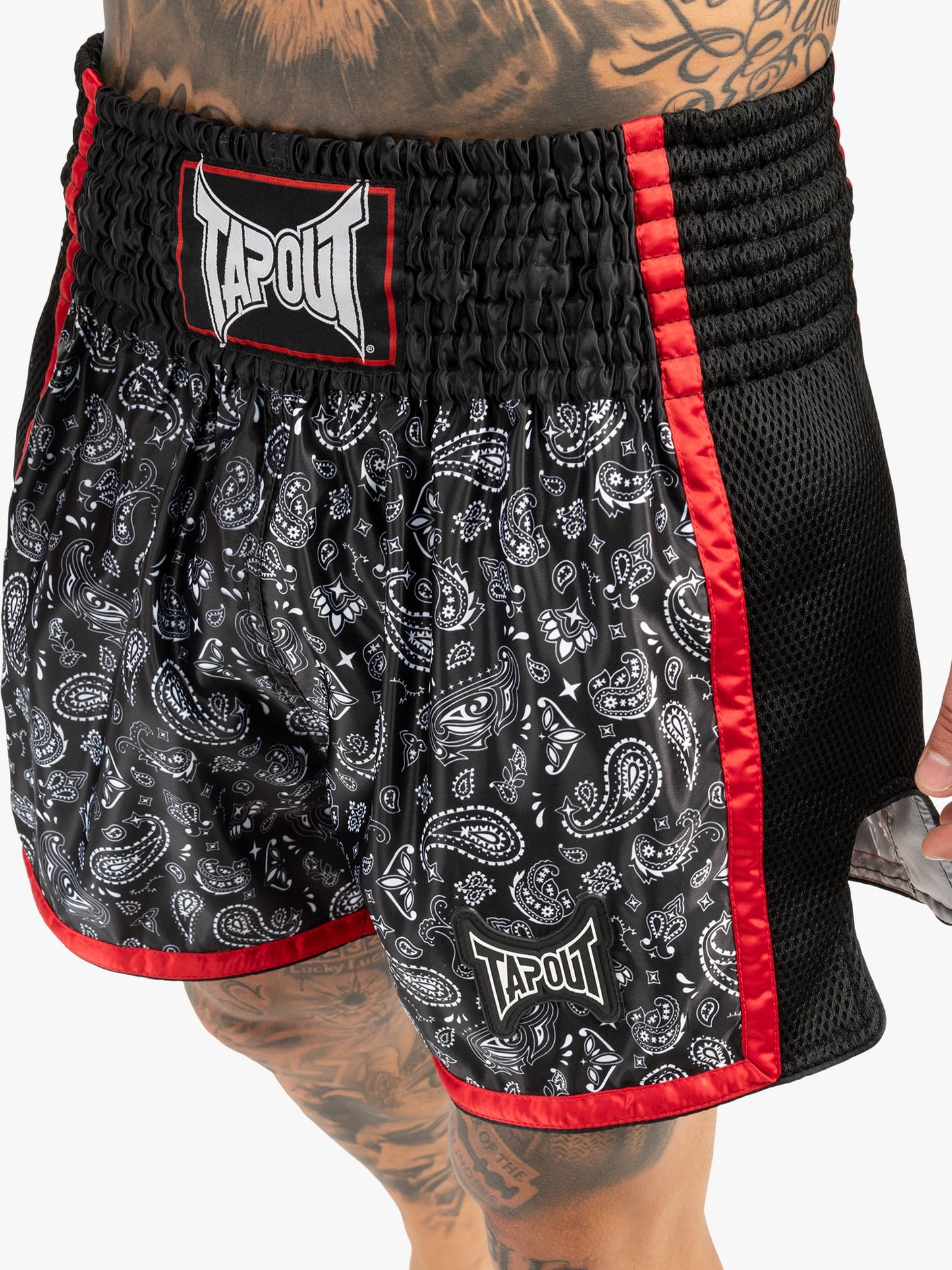 Tapout 960047 Camino Thaibox-Hose Schwarz/Rot/Weiss
