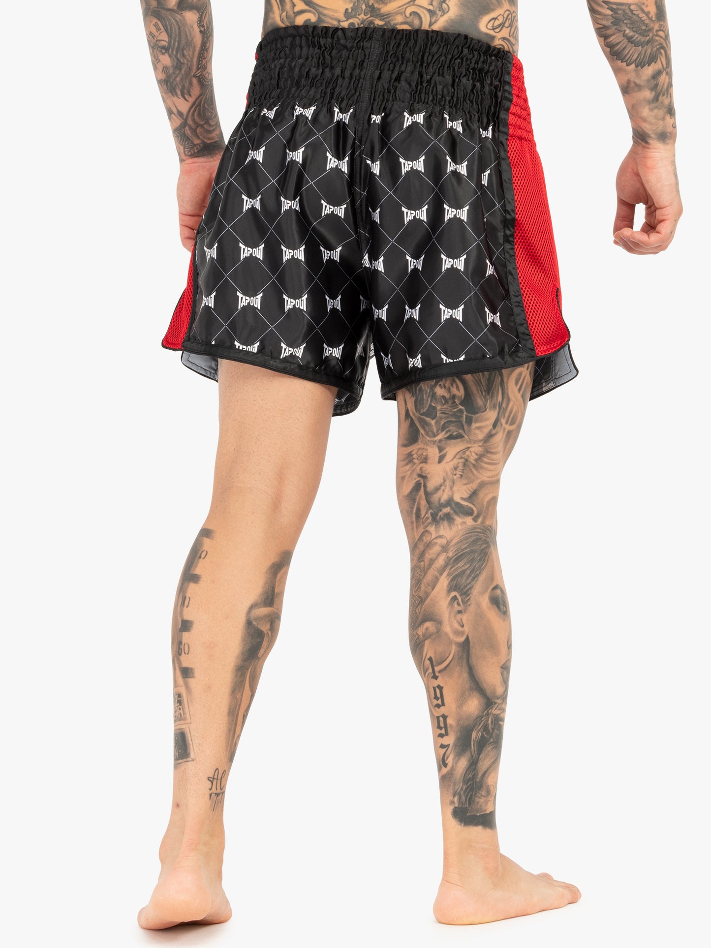 Tapout 960048 Sorrento Thaibox-Hose Schwarz/Rot/Grey