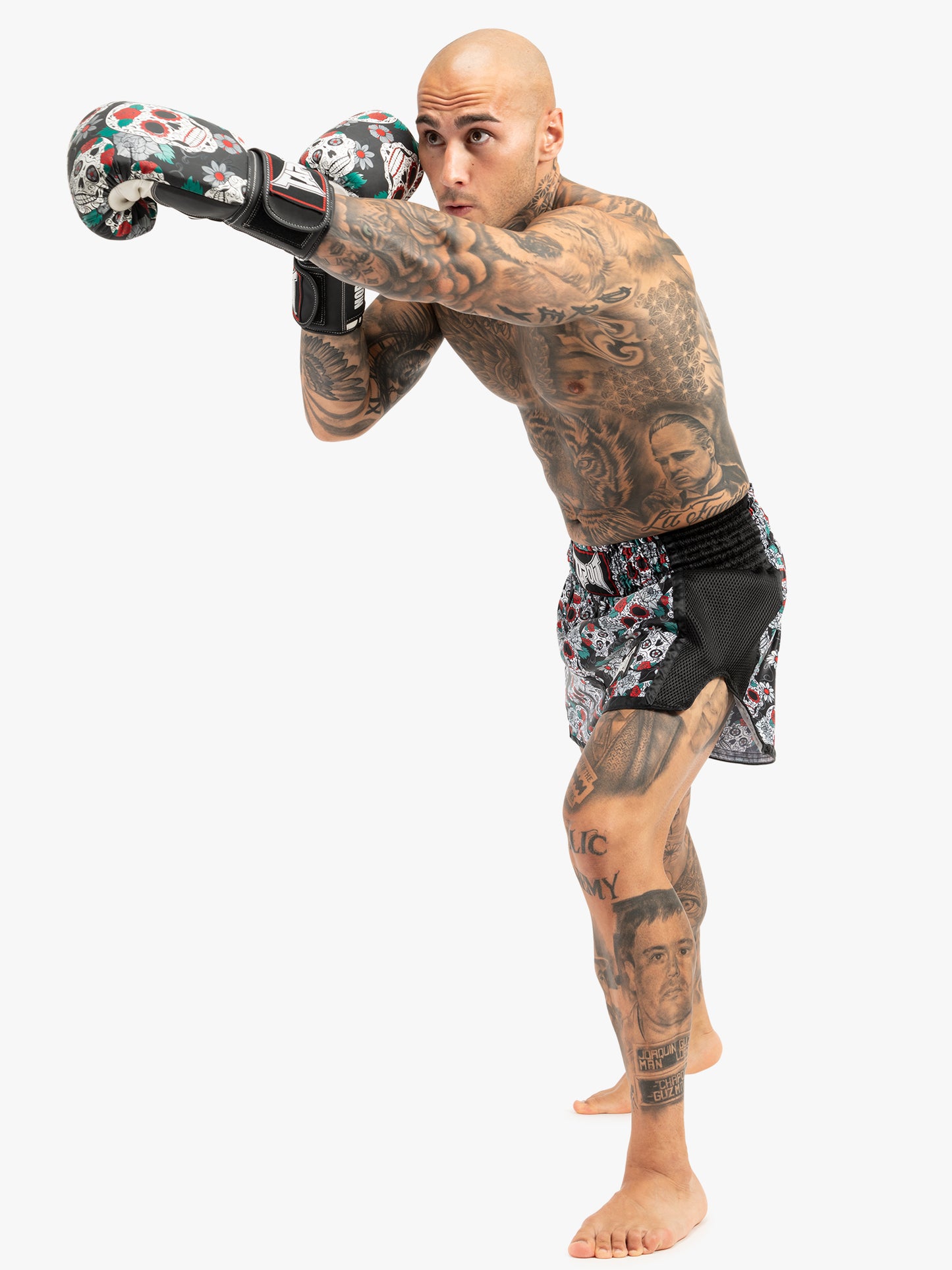 Tapout 960049 Bollan Thaibox-Hose Schwarz/Multicolour