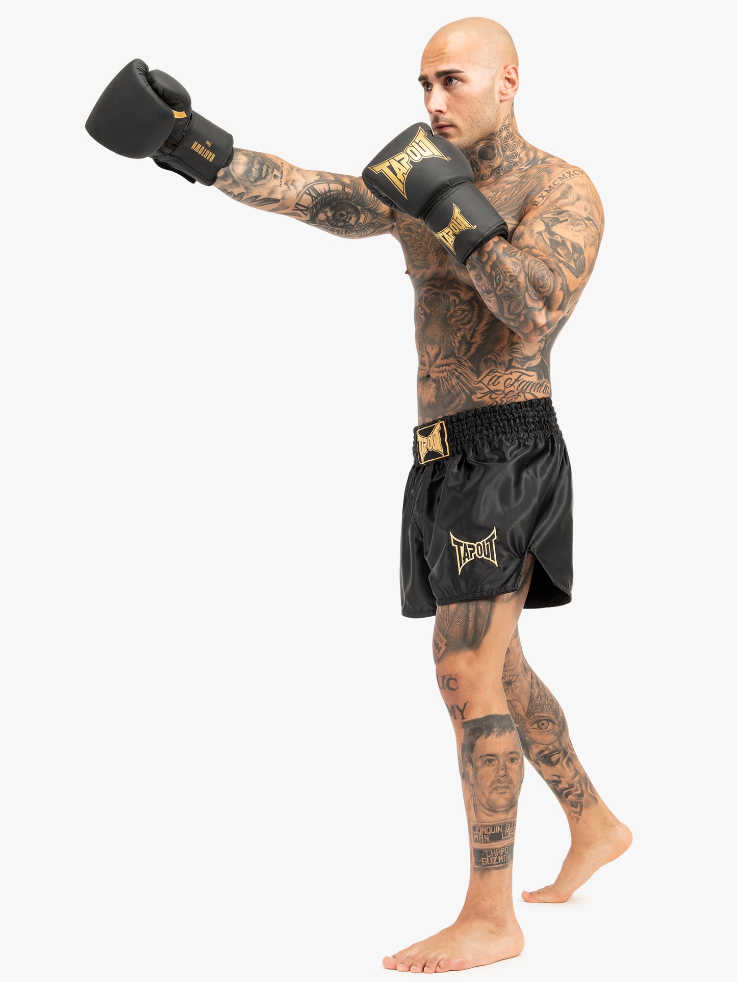 Tapout 960056 Zorrey Thai-Boxhose Schwarz/Gold