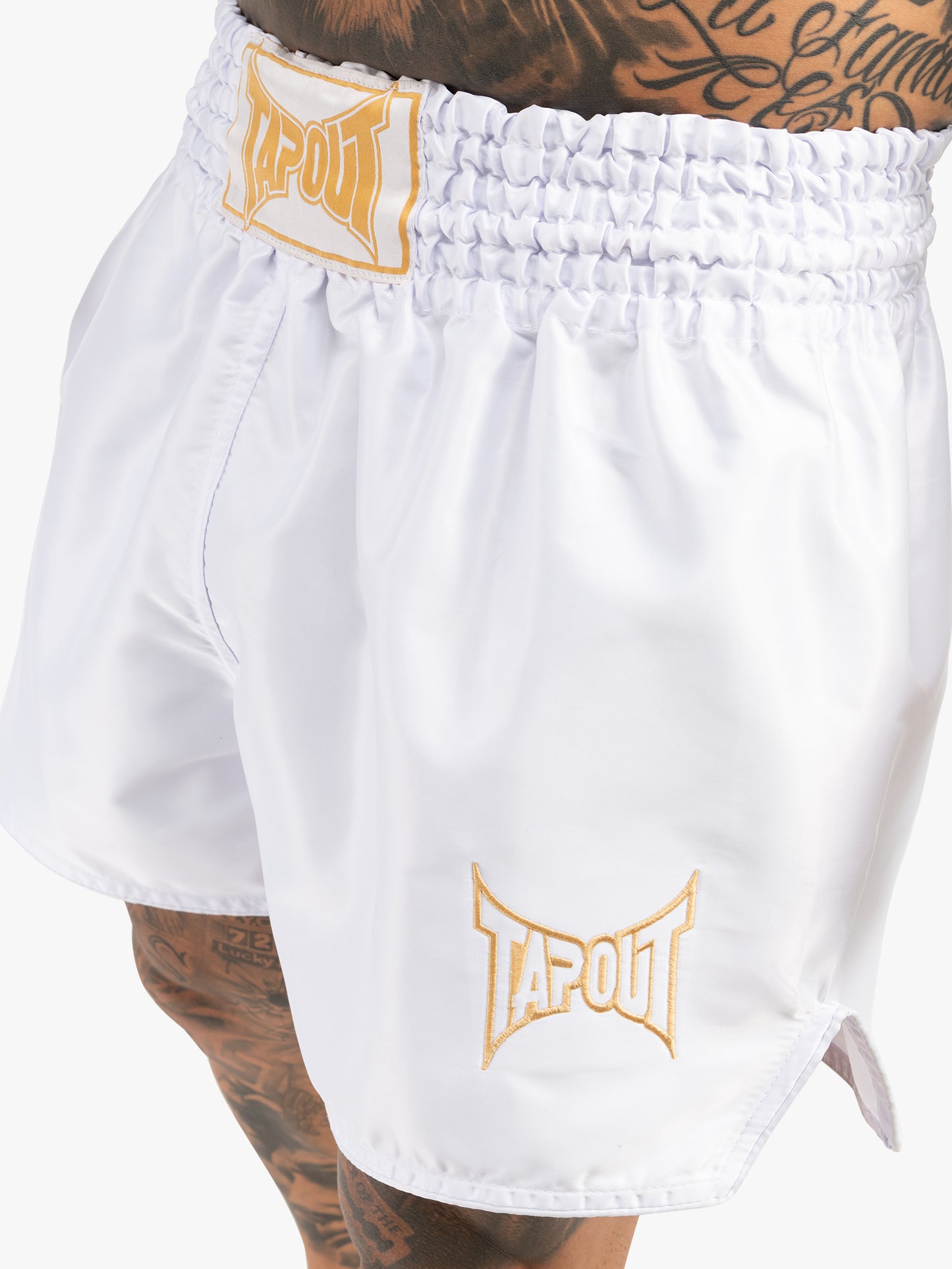 Tapout 960056 Zorrey Thai-Boxhose Weiss/Gold