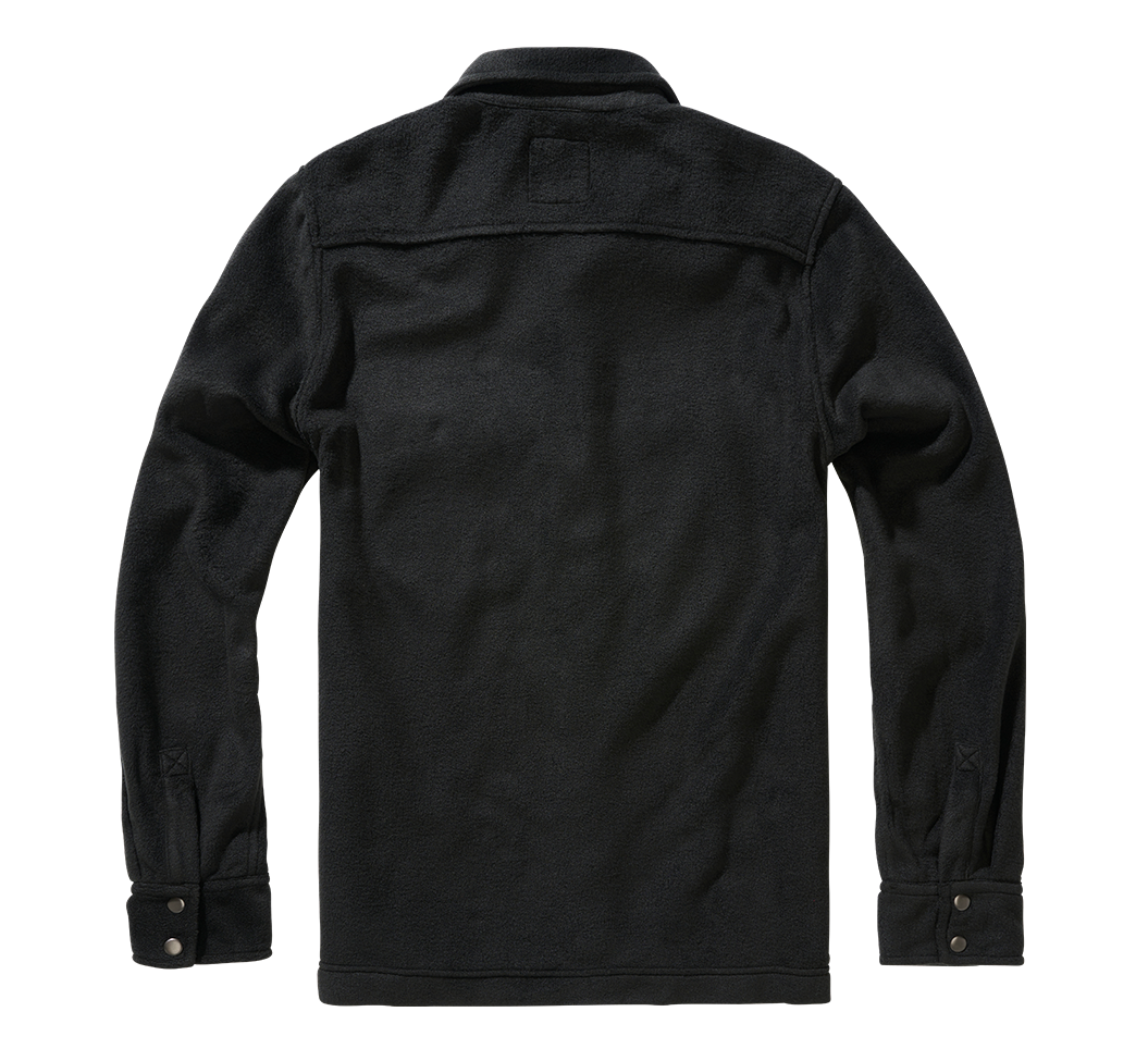 BRANDIT Jeff Fleece Shirt Long Sleeve Schwarz