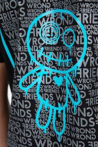 Wrong Friends T-Shirt LUCCA schwarz/blau