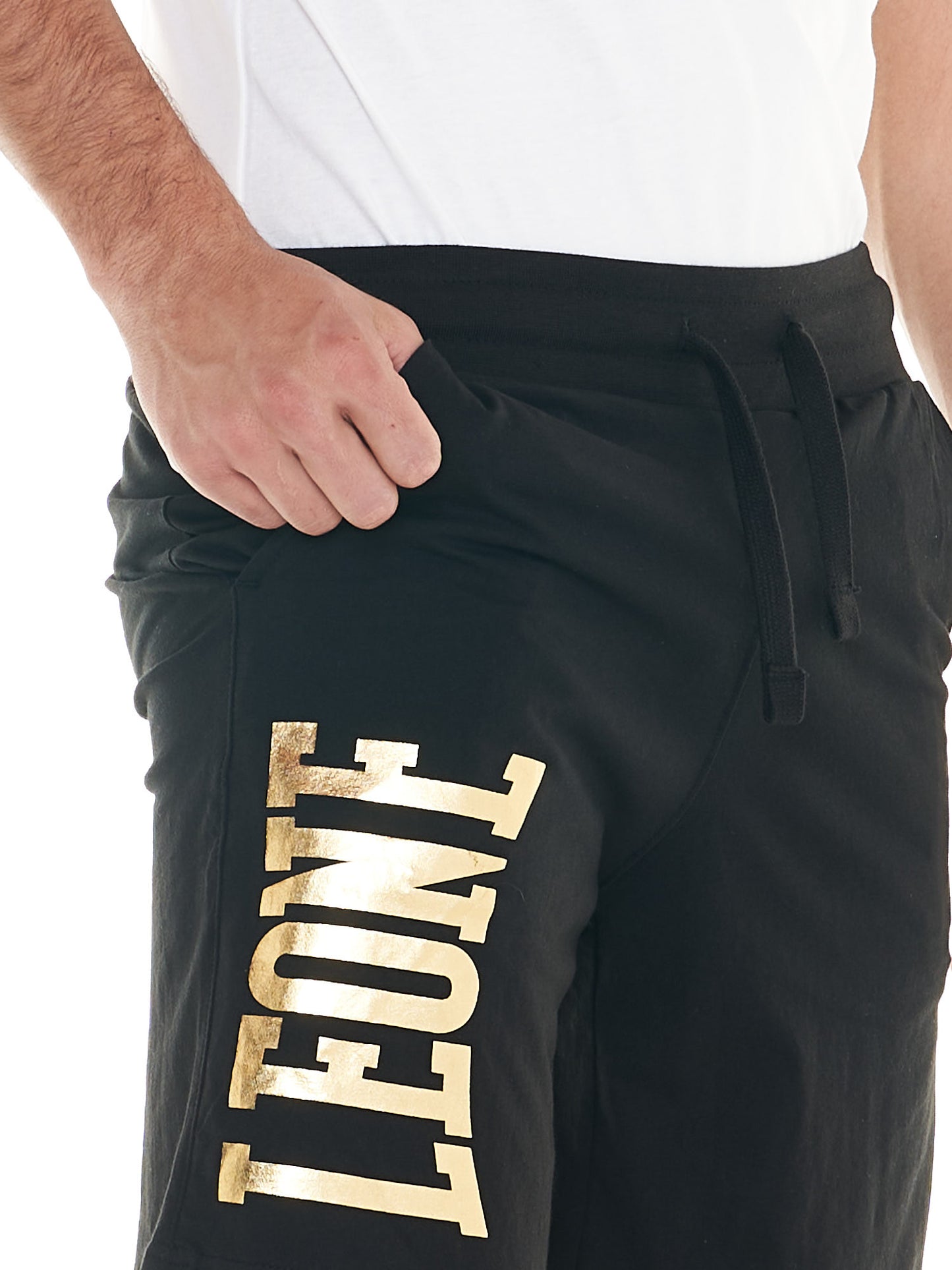 Leone - Shorts Gold Schwarz