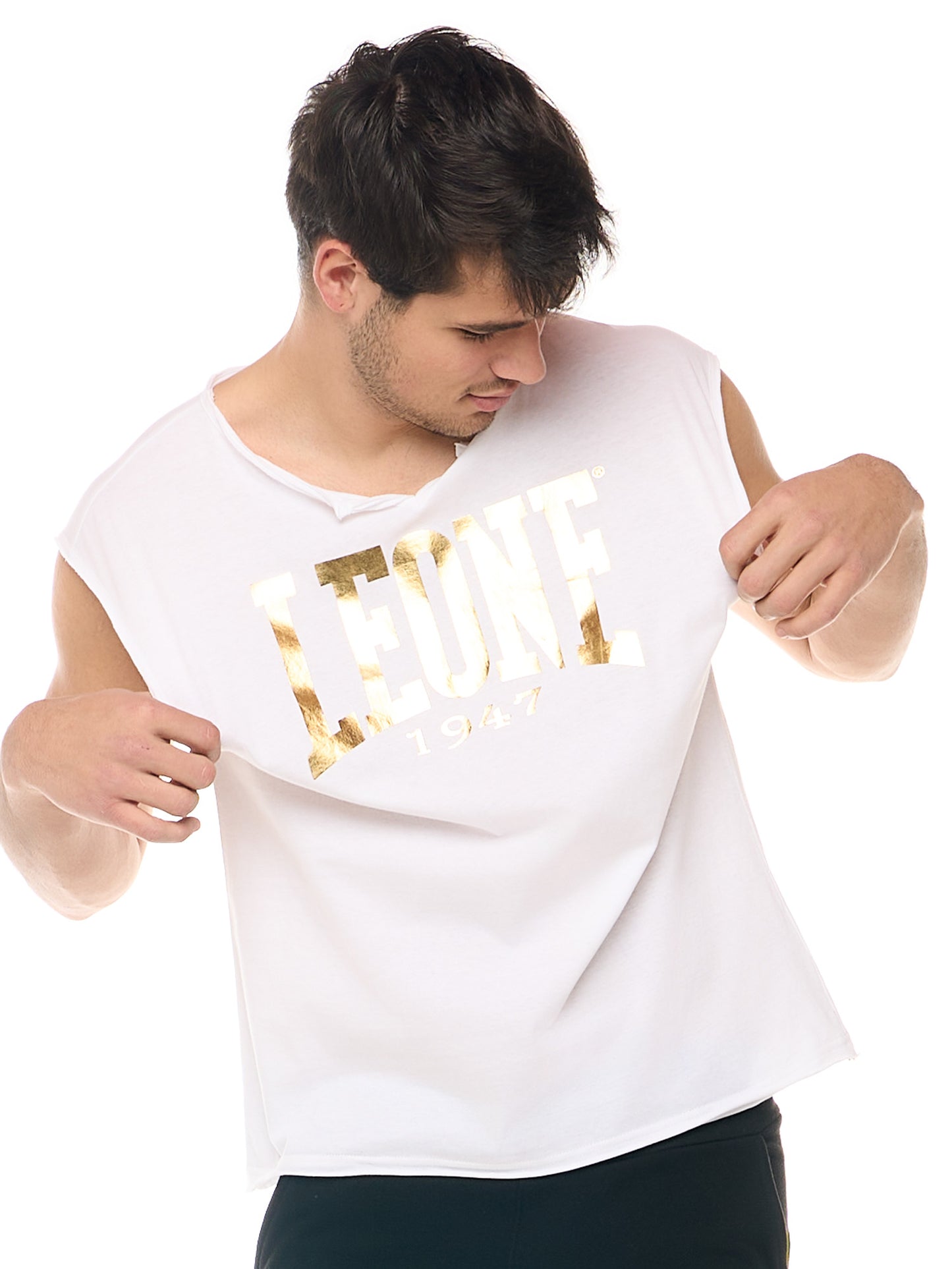 Leone - NEW GOLD Tank Top Weiss/Gold