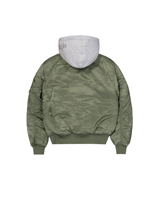 Alpha Industries MA-1 D-Tec Bomberjacke – Slim Fit Herrenjacke mit Utility Pocket & Klett-Patch, Sage Green, bluepalm.ch Schweiz