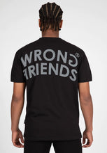 Laden Sie das Bild in den Galerie-Viewer, Wrong Friends balck schwarz t-shirt men designer hip hop style gucci
