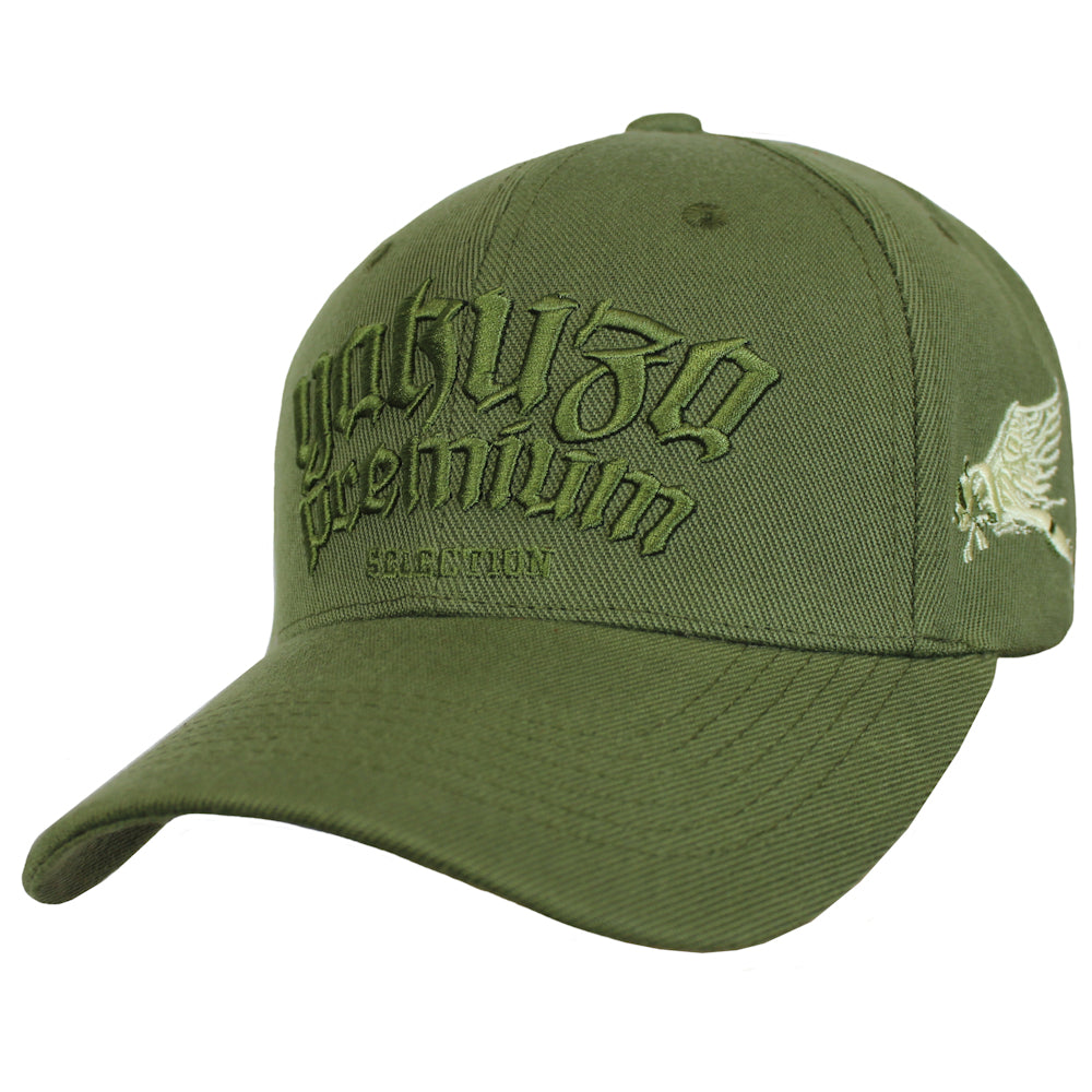 Yakuza Premium Base Cap – Snapback stylisches, olive Cap mit hochwertigem Stick-Design. Perfekt für trendbewusste Streetwear-Fans. Robuste Verarbeitung und unverwechselbares Yakuza-Logo für den ultimativen Look. Ideal für jedes Casual-Outfit Snapback