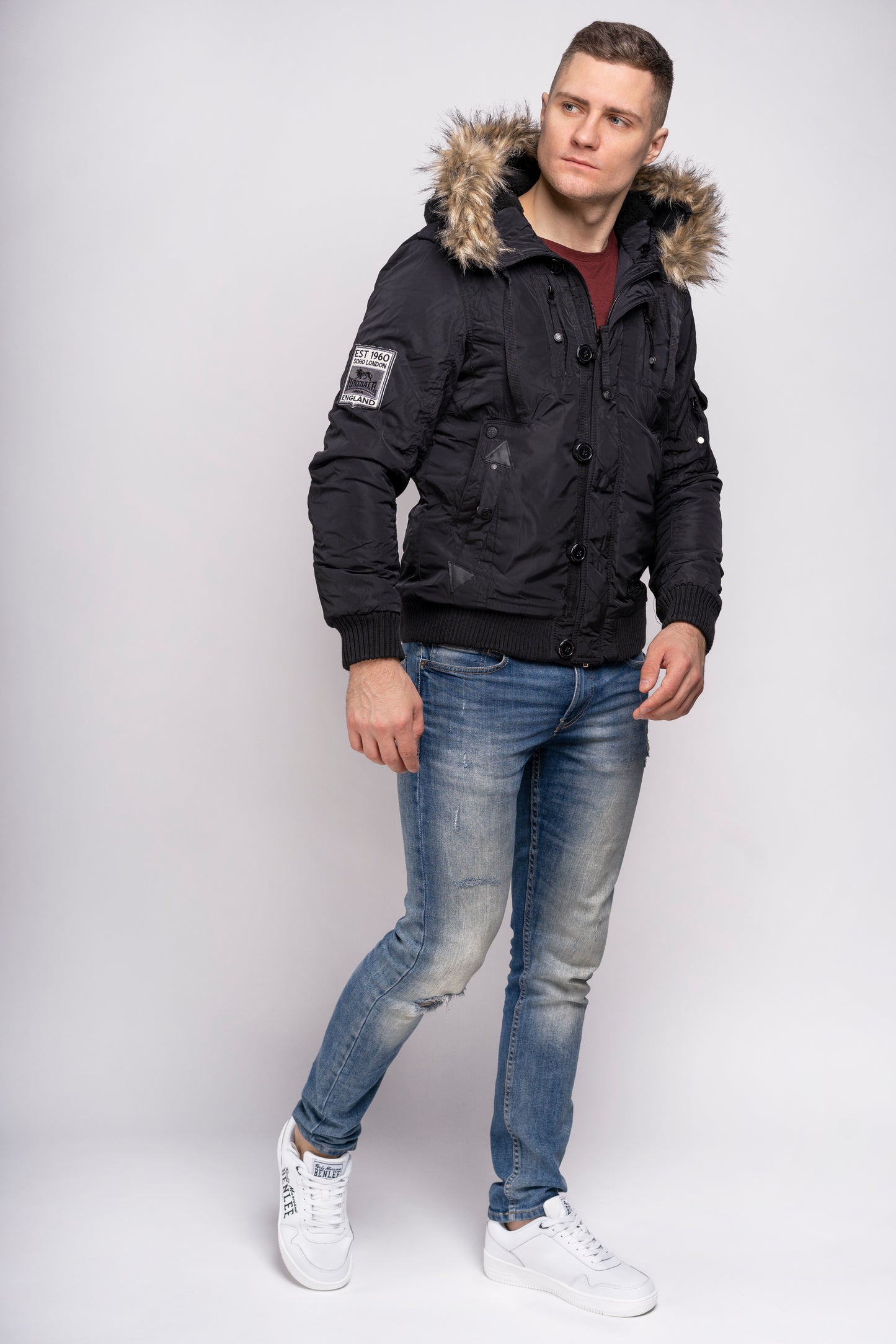 Lonsdale 113192 Jarreth Jacke Schwarz