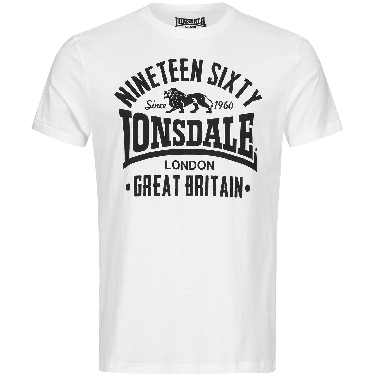 Lonsdale 114063 Bylchau T-Shirt Doppelpack Schwarz/Weiss