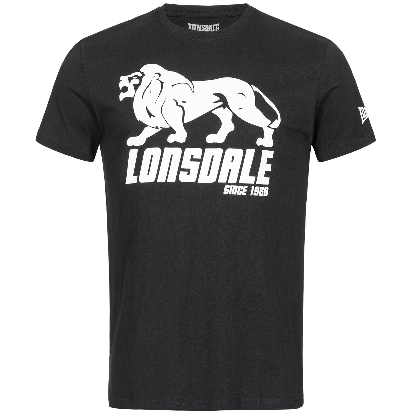 Lonsdale 114063 Bylchau T-Shirt Doppelpack Schwarz/Weiss