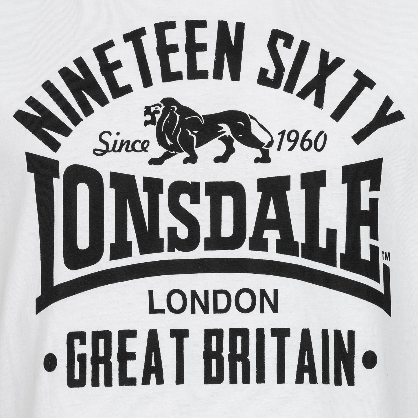 Lonsdale 114063 Bylchau T-Shirt Doppelpack Schwarz/Weiss