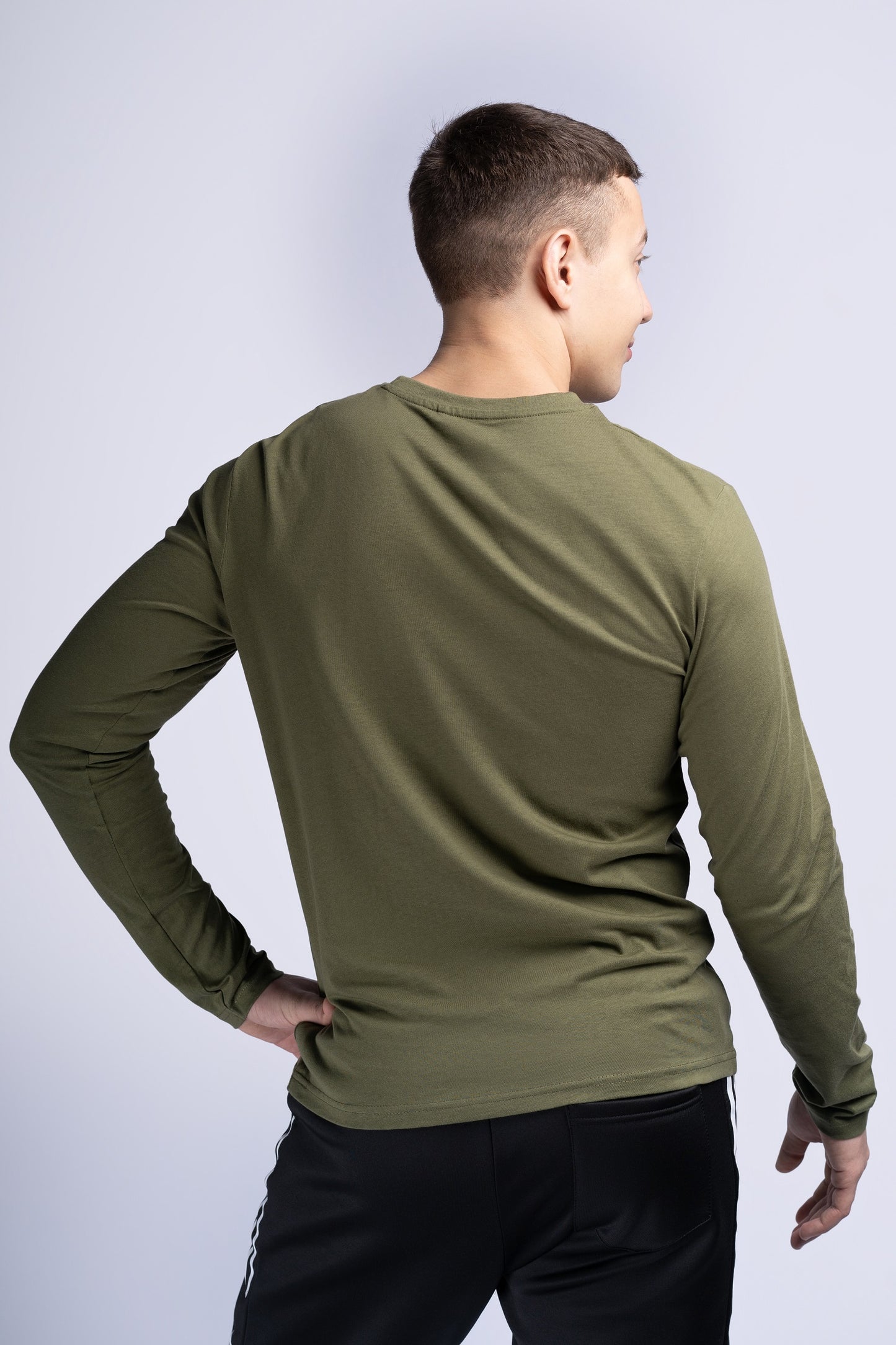Lonsdale 115087 Ayrshire Doppelpack Langarmshirt - Schwarz/Olive