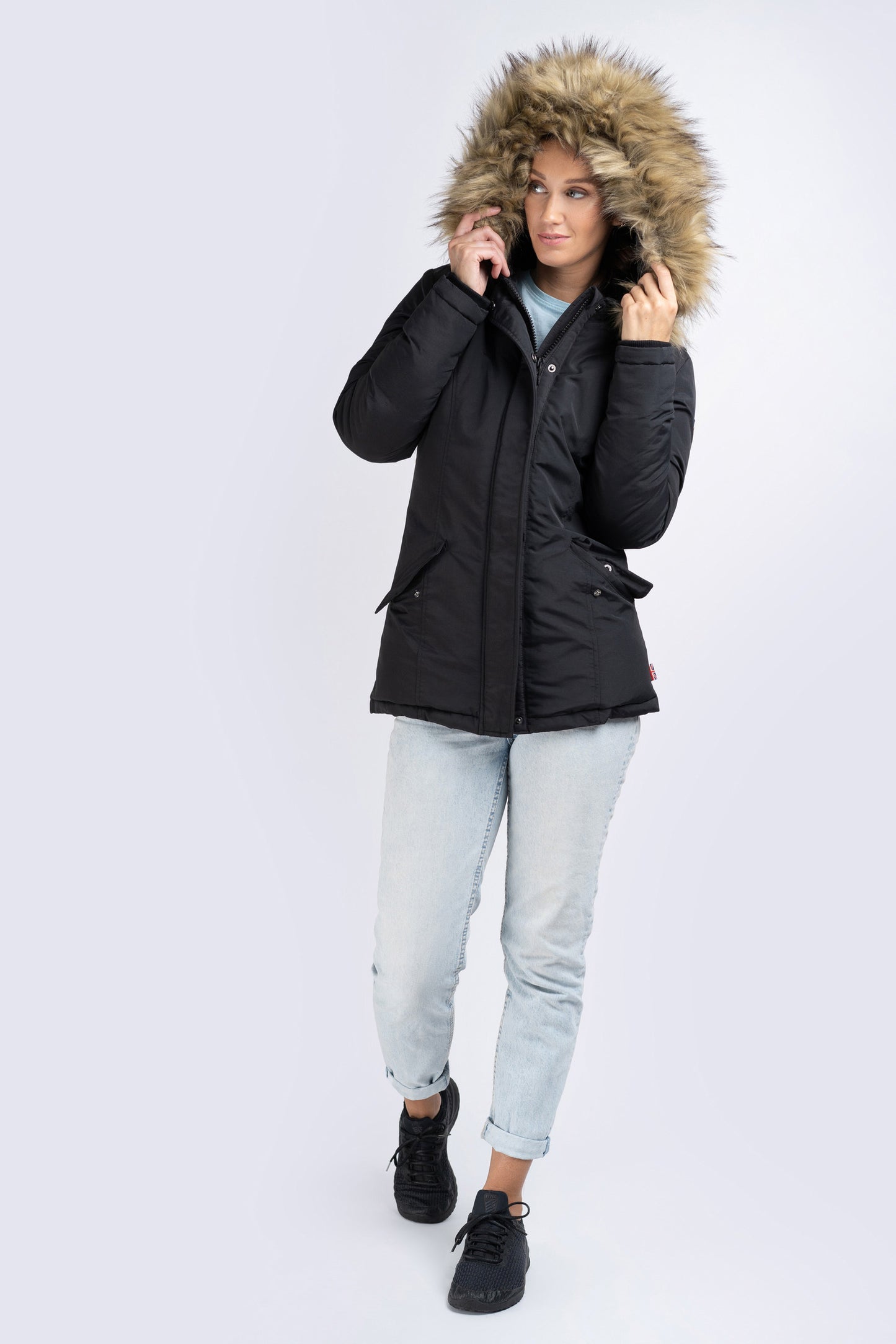 Lonsdale London Ladies 116065 Kimmeridge Parka Schwarz