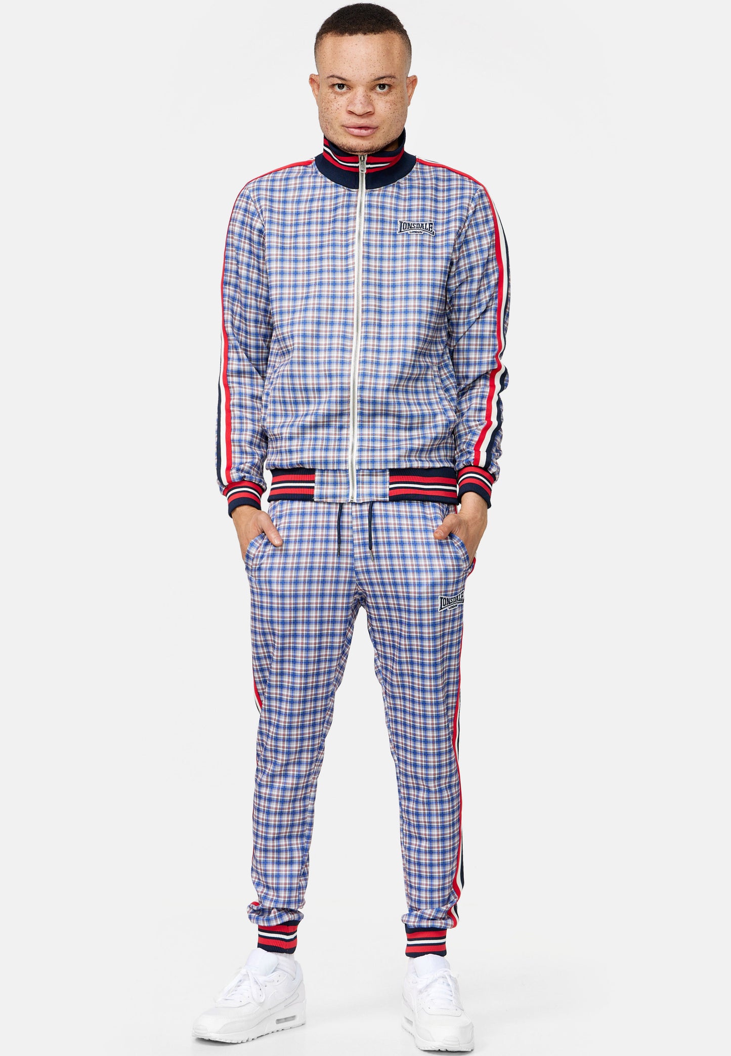 Lonsdale 117116 Burmarsh Jogginganzug Blau/Weiss/Rot