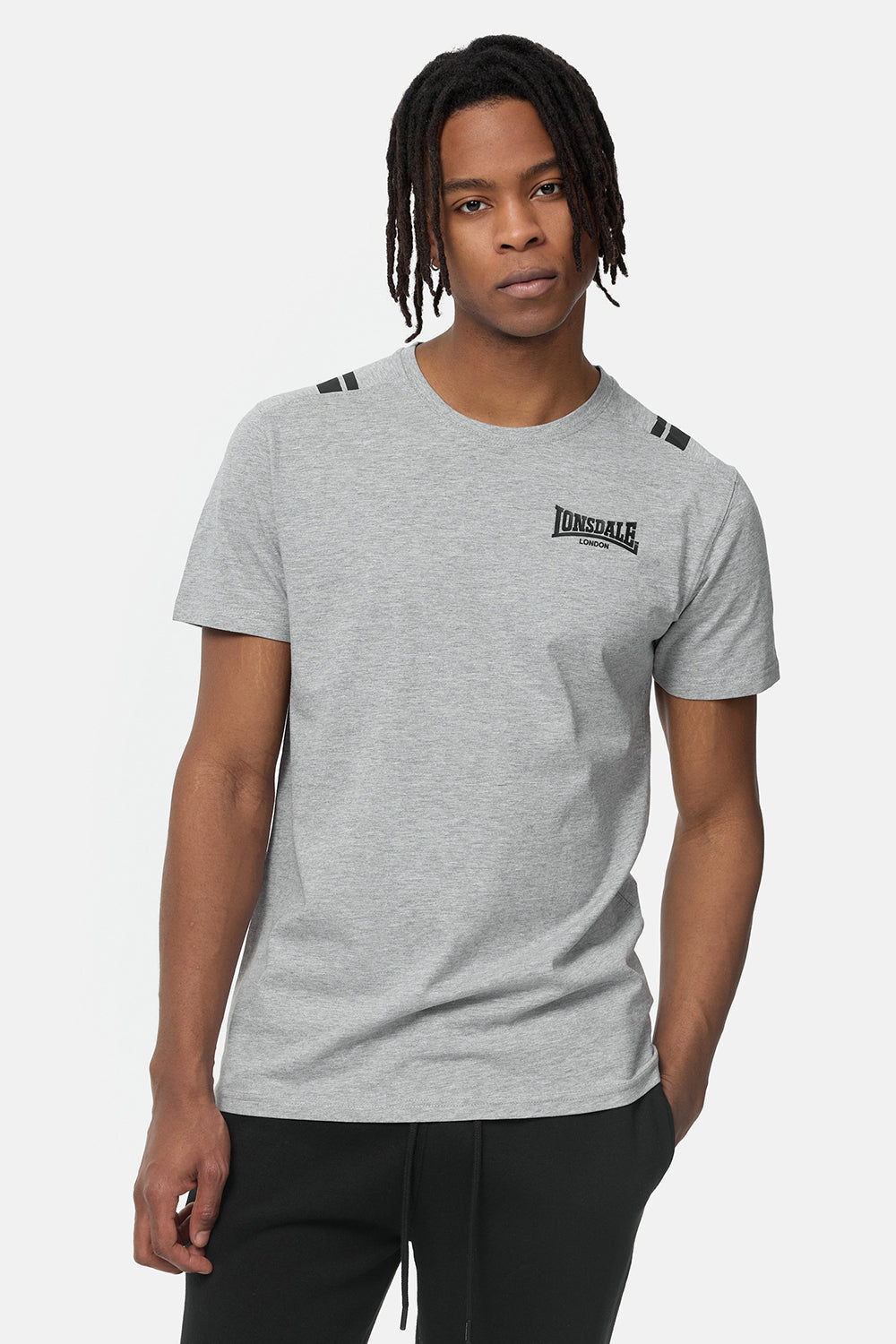 Lonsdale 117364 Culrain T-Shirt Marl Grey