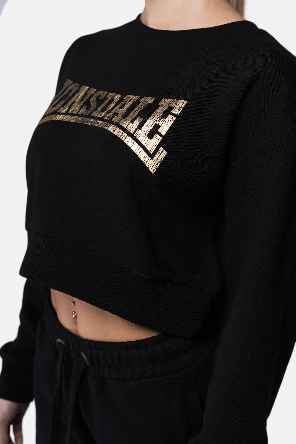 Lonsdale London 117396 Ladies Culbokie Sweatshirt Schwarz