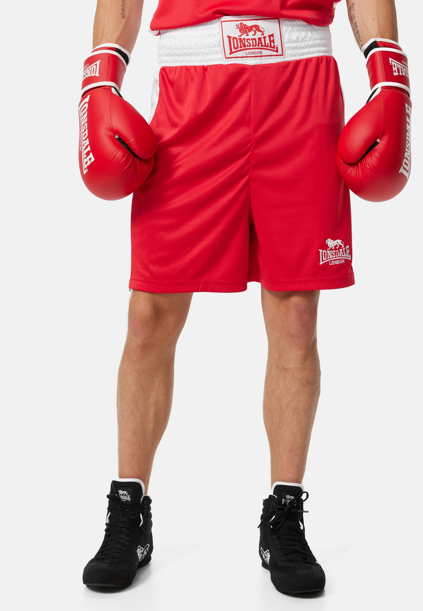 Lonsdale 119127 Amateur Boxing Trunks Rot