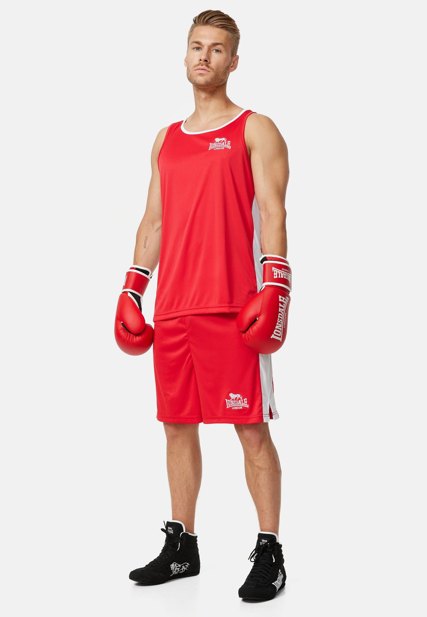 Lonsdale 119127 Amateur Boxing Trunks Rot