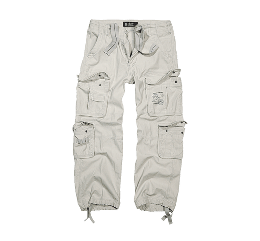Cargo Hosen Armee Militär weiss beige