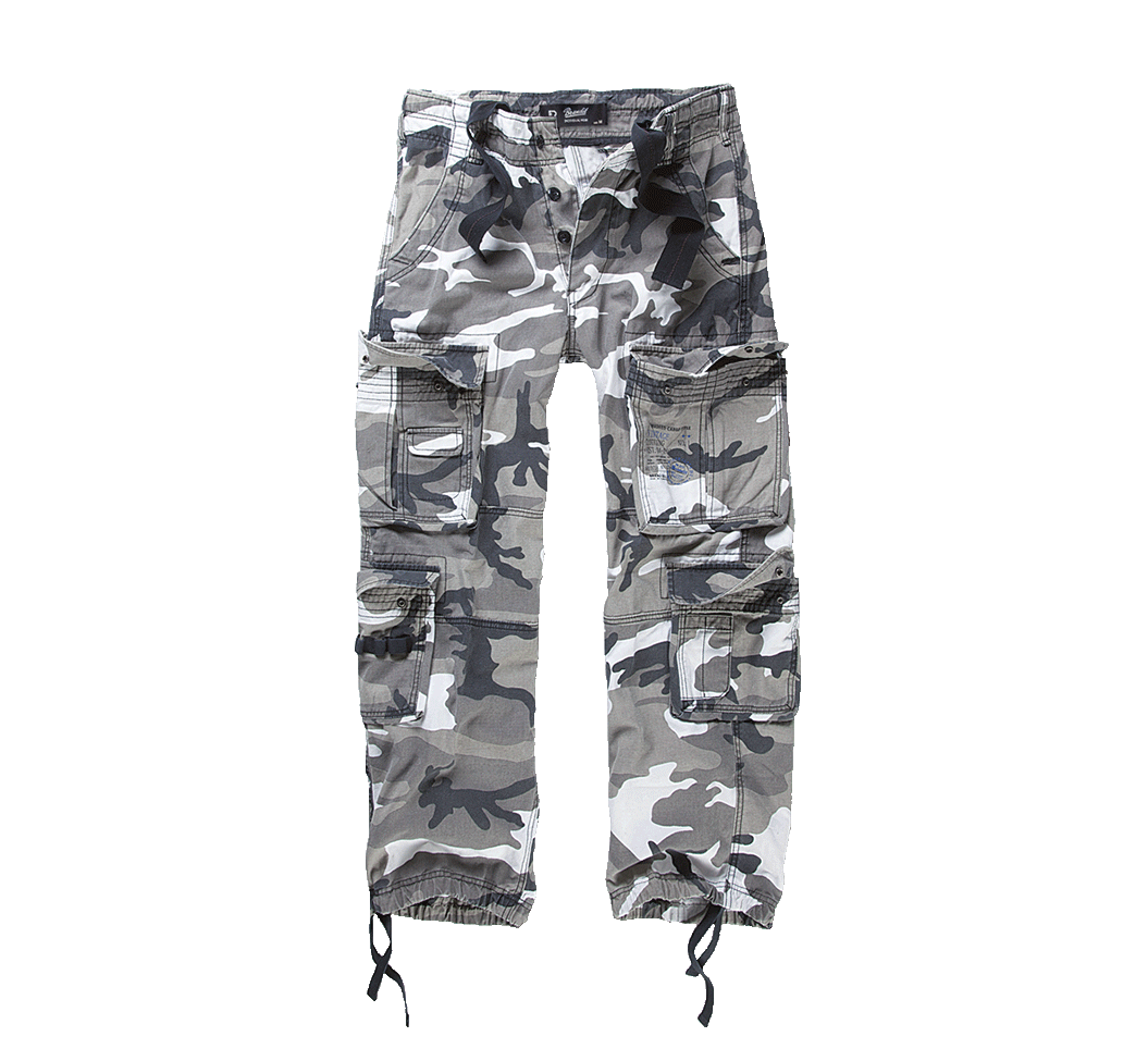 Brandit Pure Vintage Pants Urban – Robuste Herren Cargo-Hose in Camouflage Grau im Onlineshop Schweiz. 