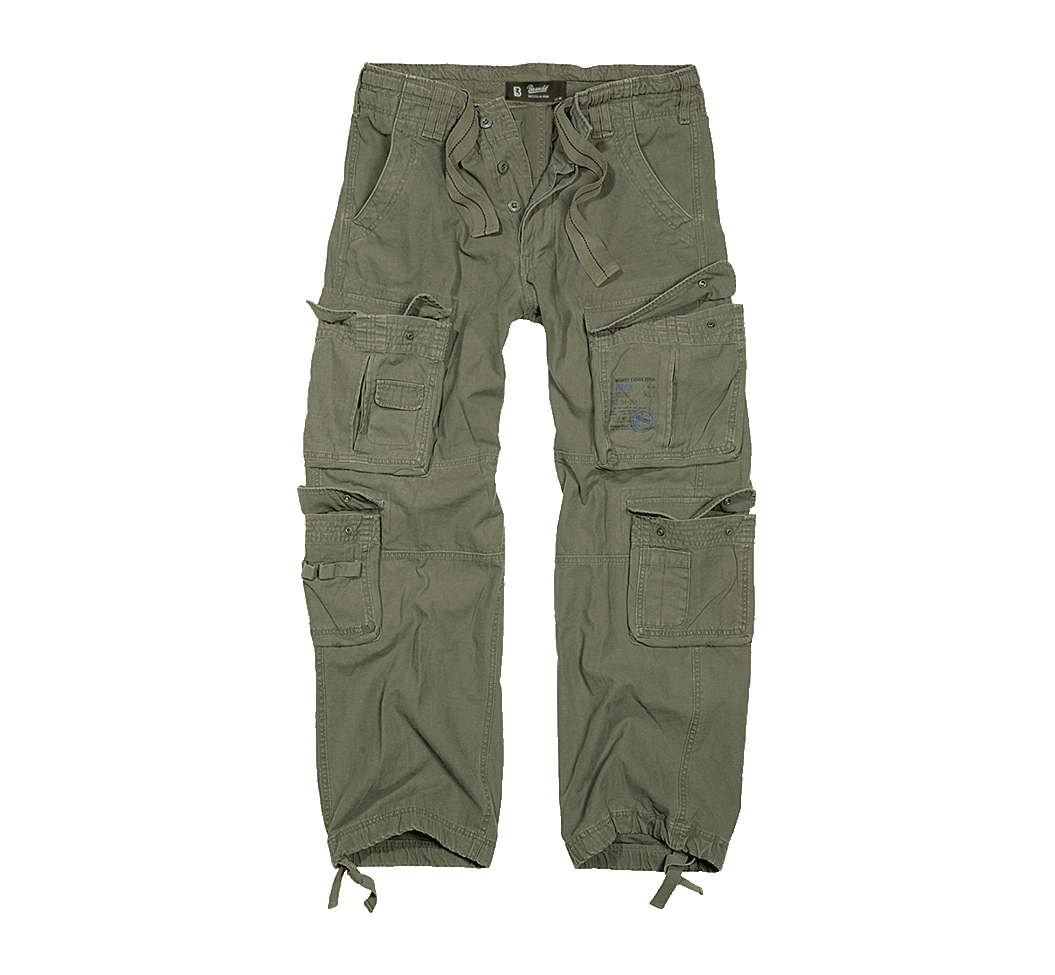 Brandit Pure Vintage Pants Olive – Robuste Herren Cargo-Hose aus Baumwolle im Onlineshop Schweiz.
