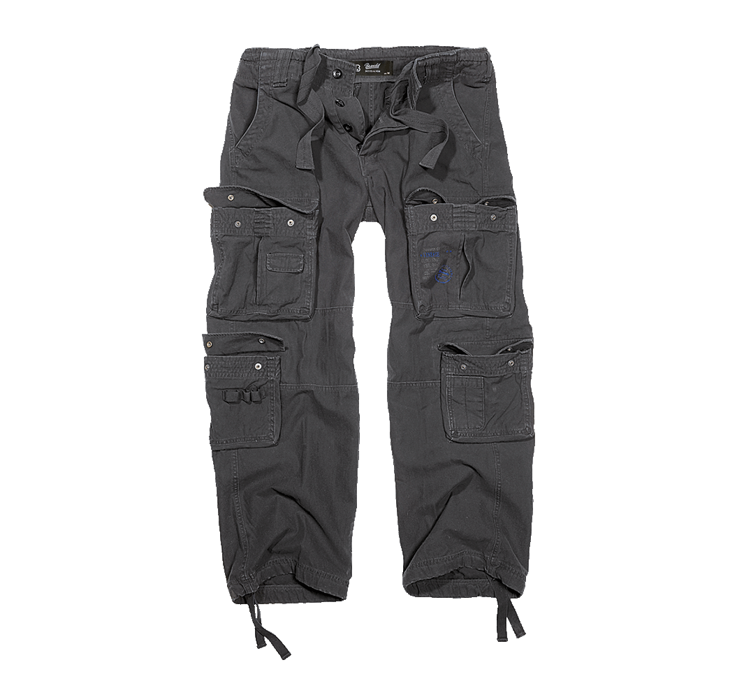 Brandit Pure Vintage Pants Schwarz – Robuste Herren Cargo-Hose aus Baumwolle im Onlineshop Schweiz.
