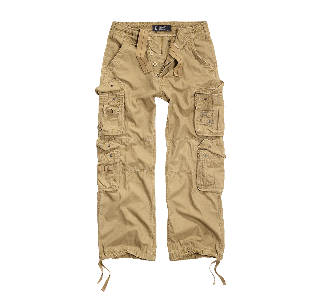 Brandit Pure Vintage Pants Beige – Robuste Herren Cargo-Hose aus Baumwolle im Onlineshop Schweiz. 