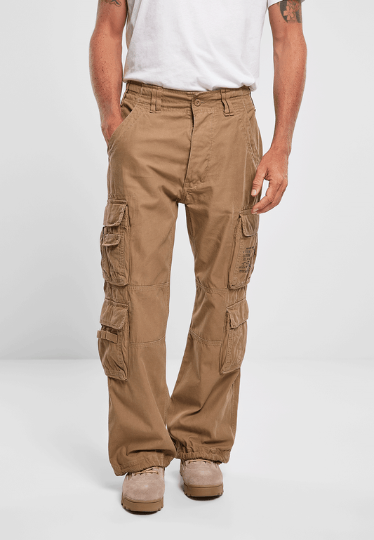 Brandit Pure Vintage Pants Beige – Robuste Herren Cargo-Hose aus Baumwolle im Onlineshop Schweiz. 
