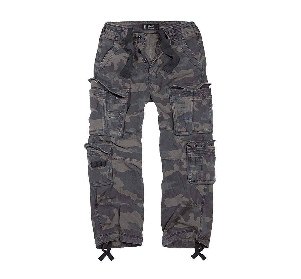 Brandit Pure Vintage Pants Darkcamo – Robuste Herren Cargo-Hose in dunklem Camouflage im Onlineshop Schweiz. 