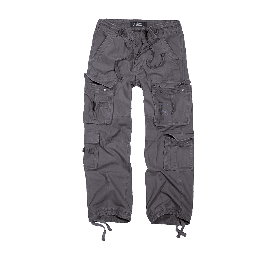 Brandit Pure Vintage Pants Anthracite – Robuste Herren Cargo-Hose aus Baumwolle im Onlineshop Schweiz.