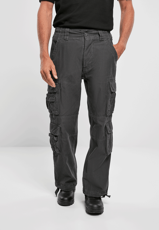 Brandit Pure Vintage Pants Anthracite – Robuste Herren Cargo-Hose aus Baumwolle im Onlineshop Schweiz.