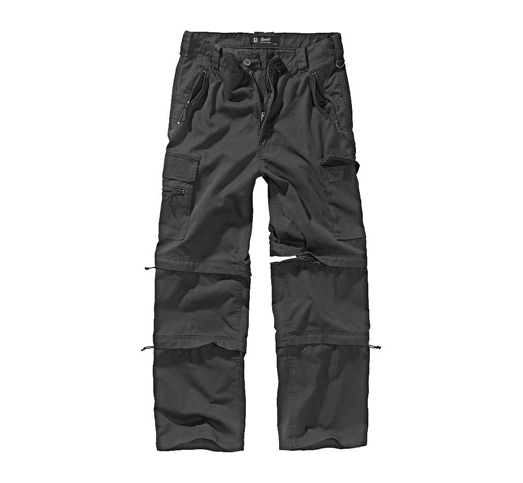  Schwarze Zip-Off Trekkinghose für Herren aus robustem Mischgewebe.