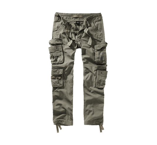 BRANDIT - Pure Slim Fit Pants - Olive