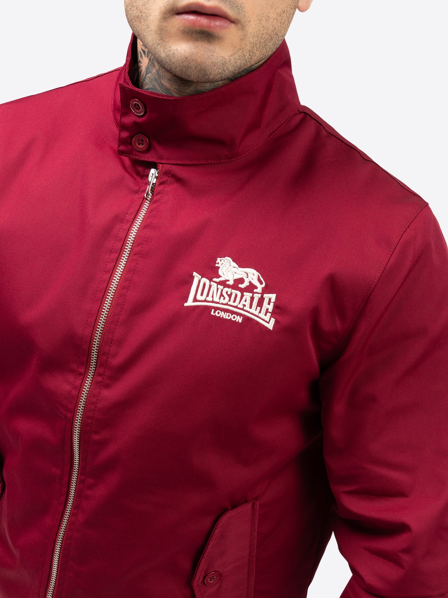 Lonsdale 110538 Harrington Classic Jacke Cherry Red