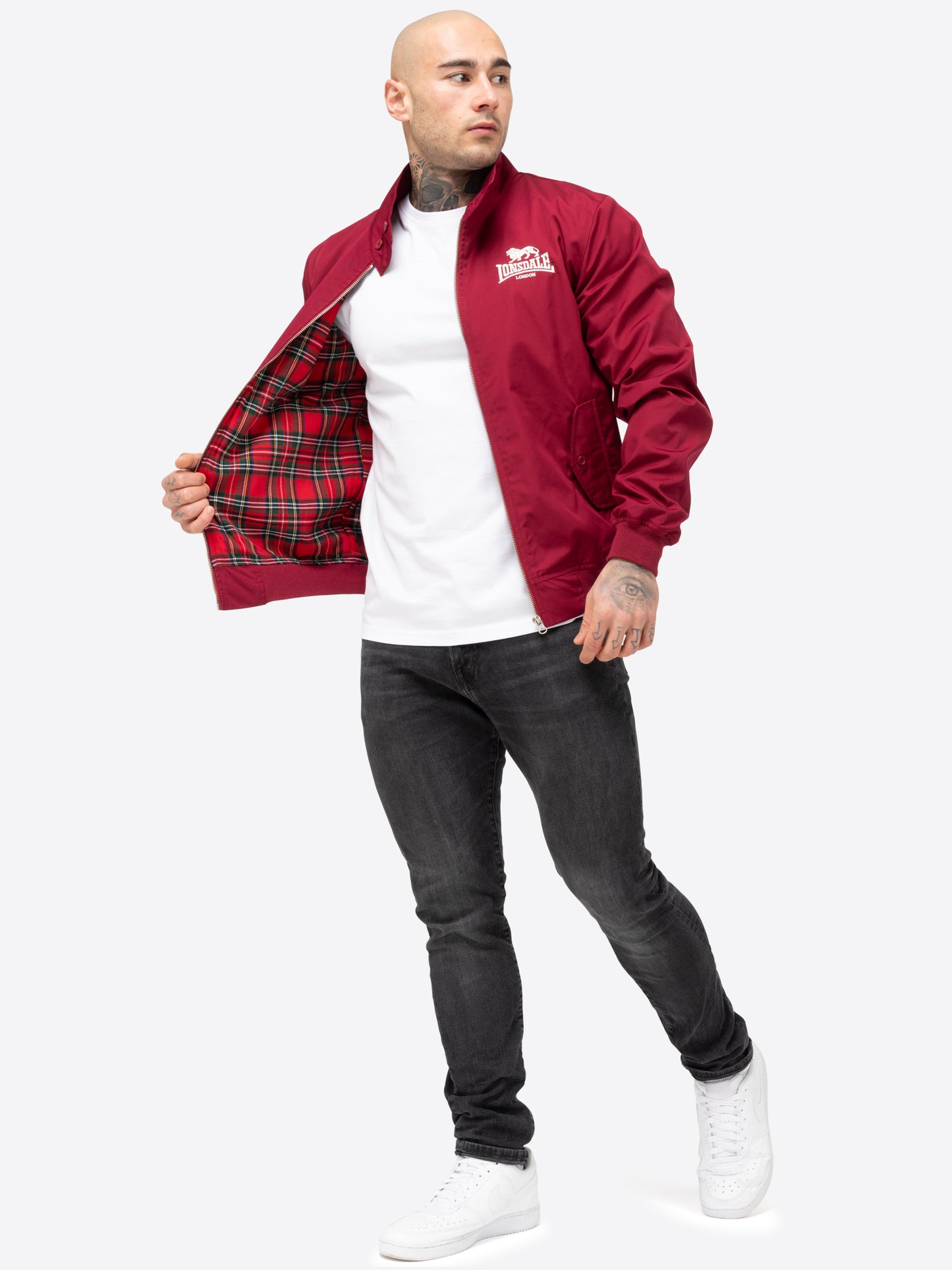 Lonsdale 110538 Harrington Classic Jacke Cherry Red